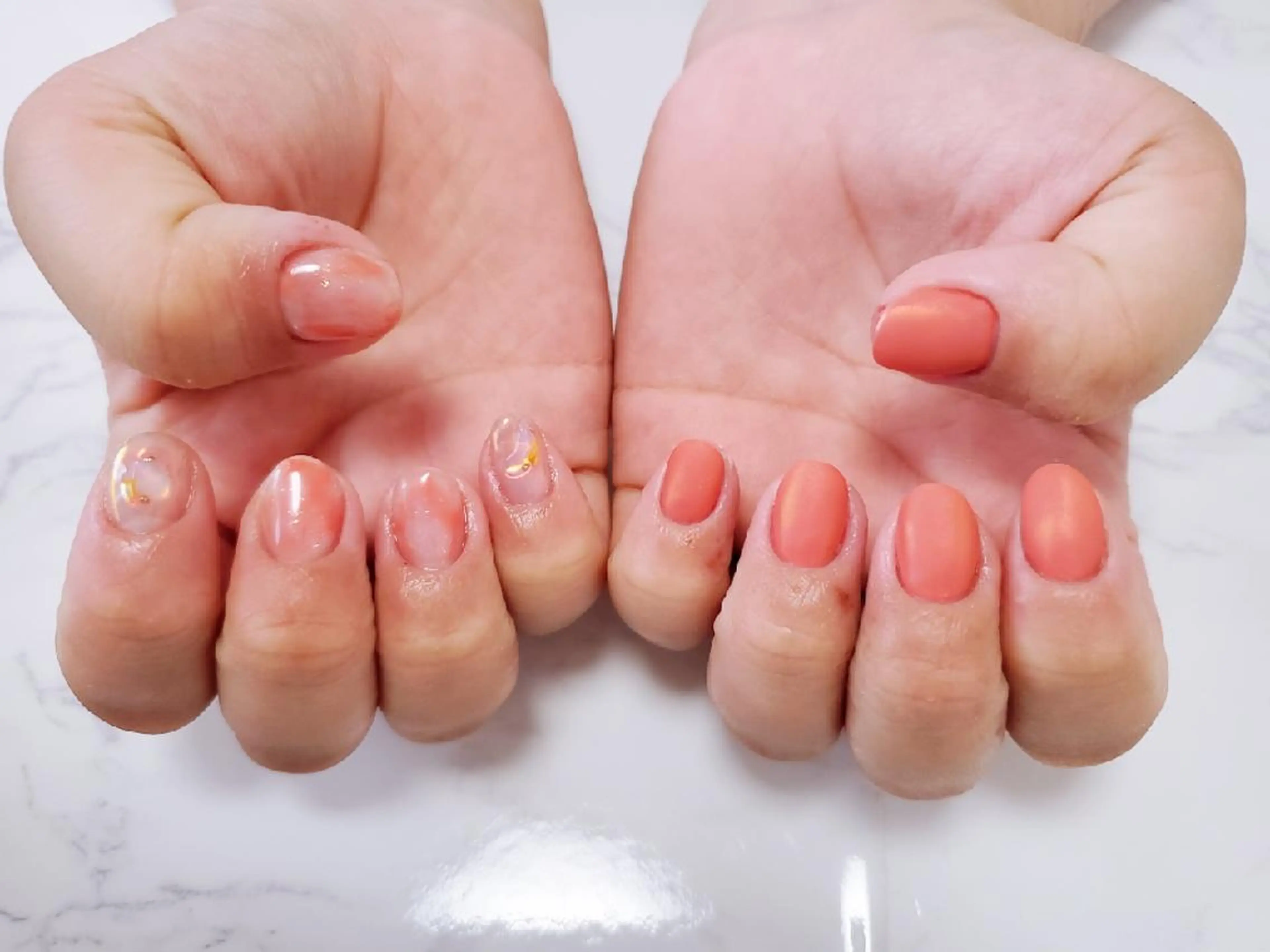 ネイル ニュアンスネイル ハンドネイル ハンドケア 佐藤 結衣のネイルデザイン