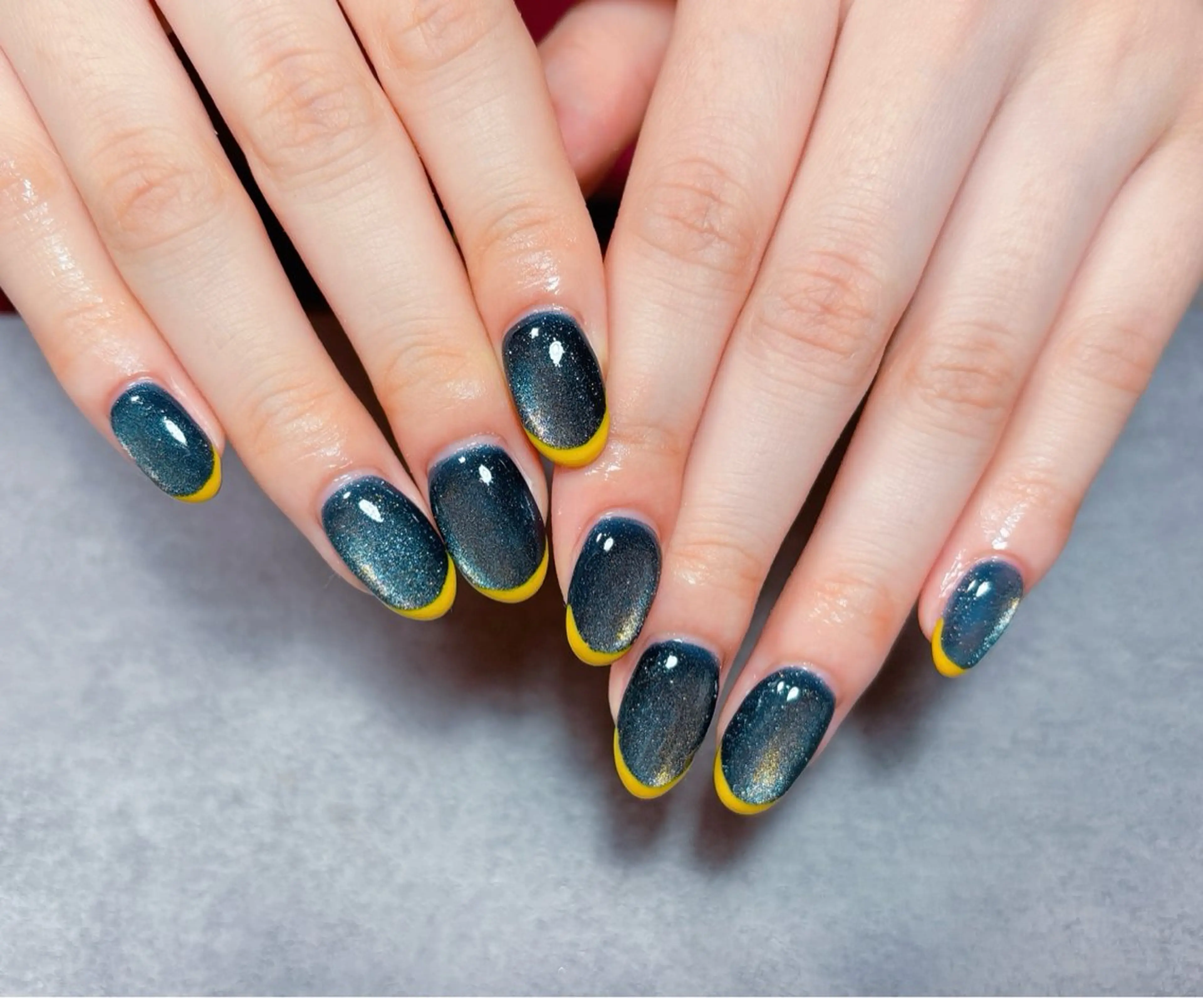 ネイル フレンチネイル マグネットネイル ニュアンスネイル 春ネイル ハンドネイル ハンドケア ゆ か_Nails💫のネイルデザイン