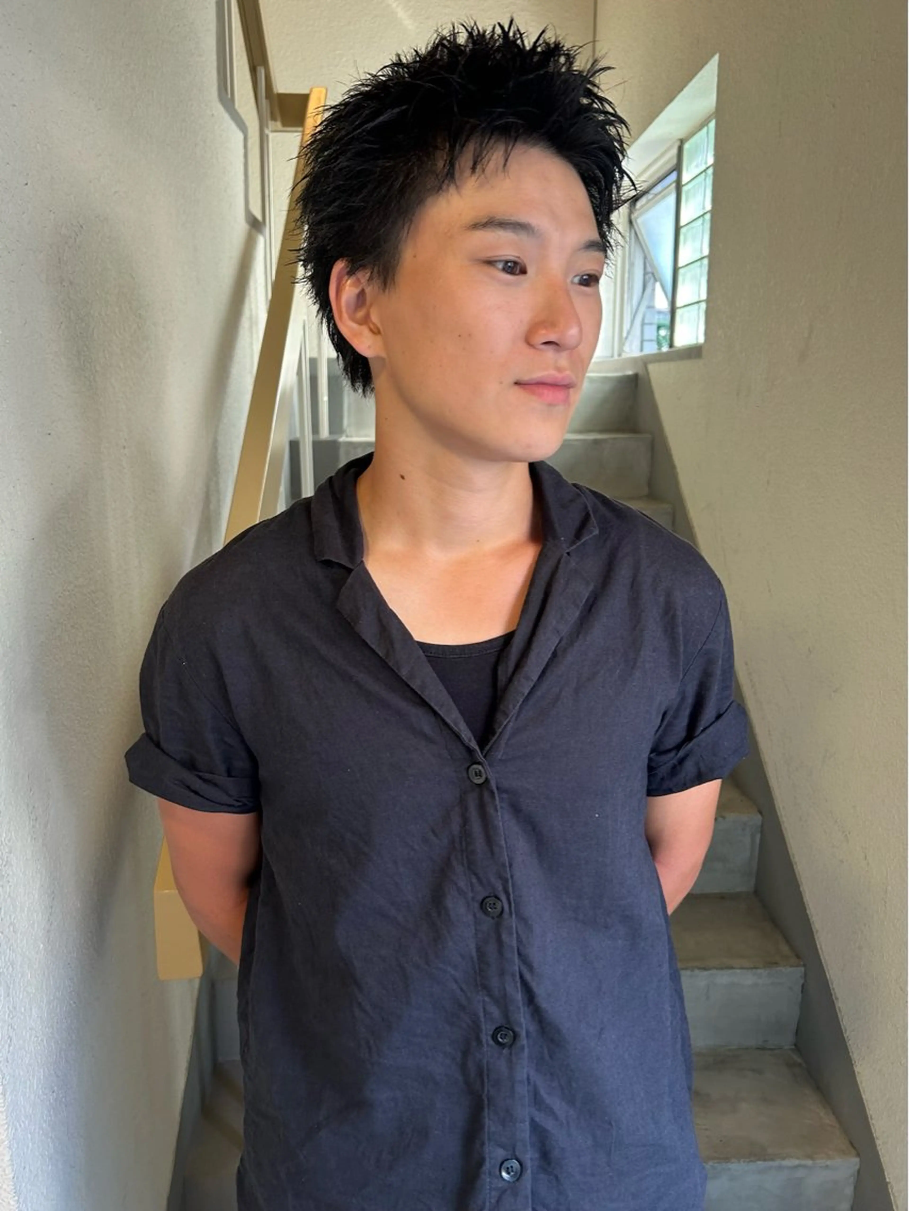 メンズ スパイキーショート siki 大阪福島 エンドウハルのヘアスタイル