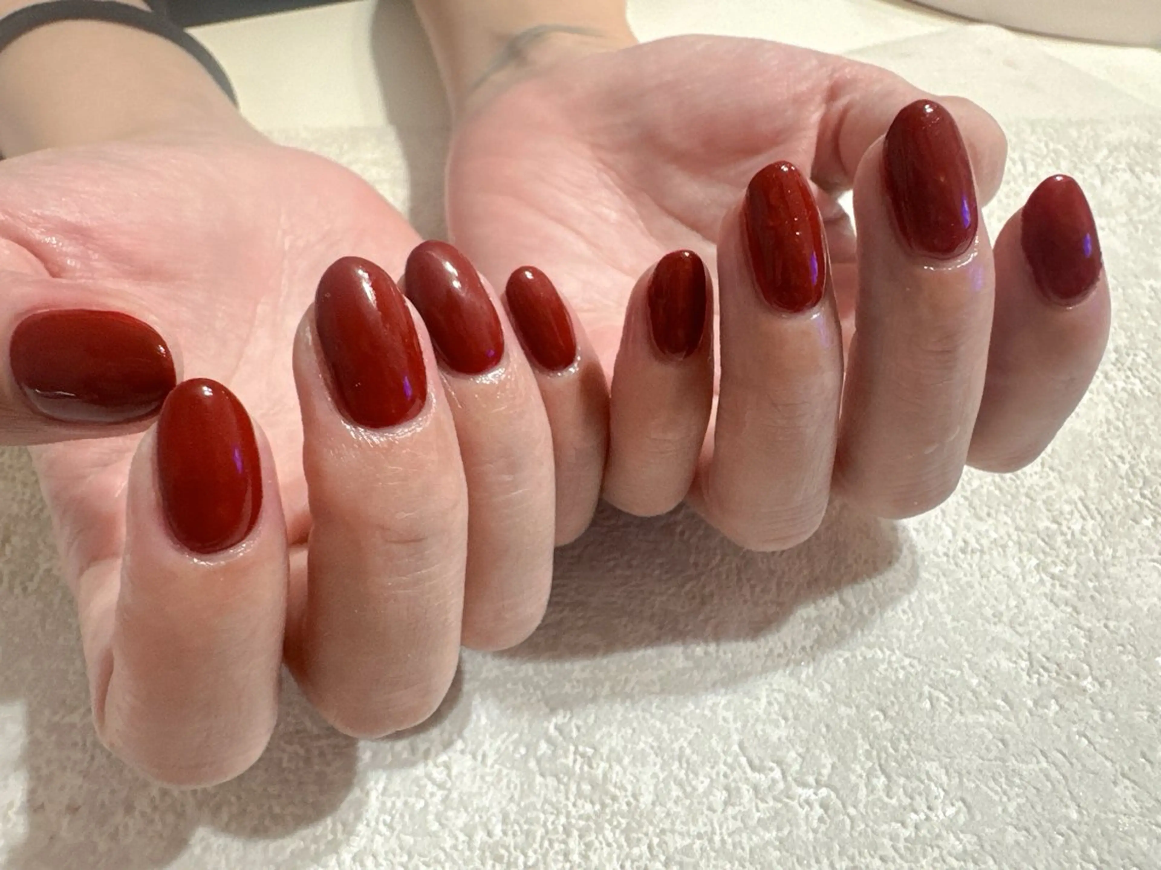 ネイル オーロラネイル ボルドー フットネイル フレンチネイル ジェルネイル kikinail 溝の口のネイルデザイン