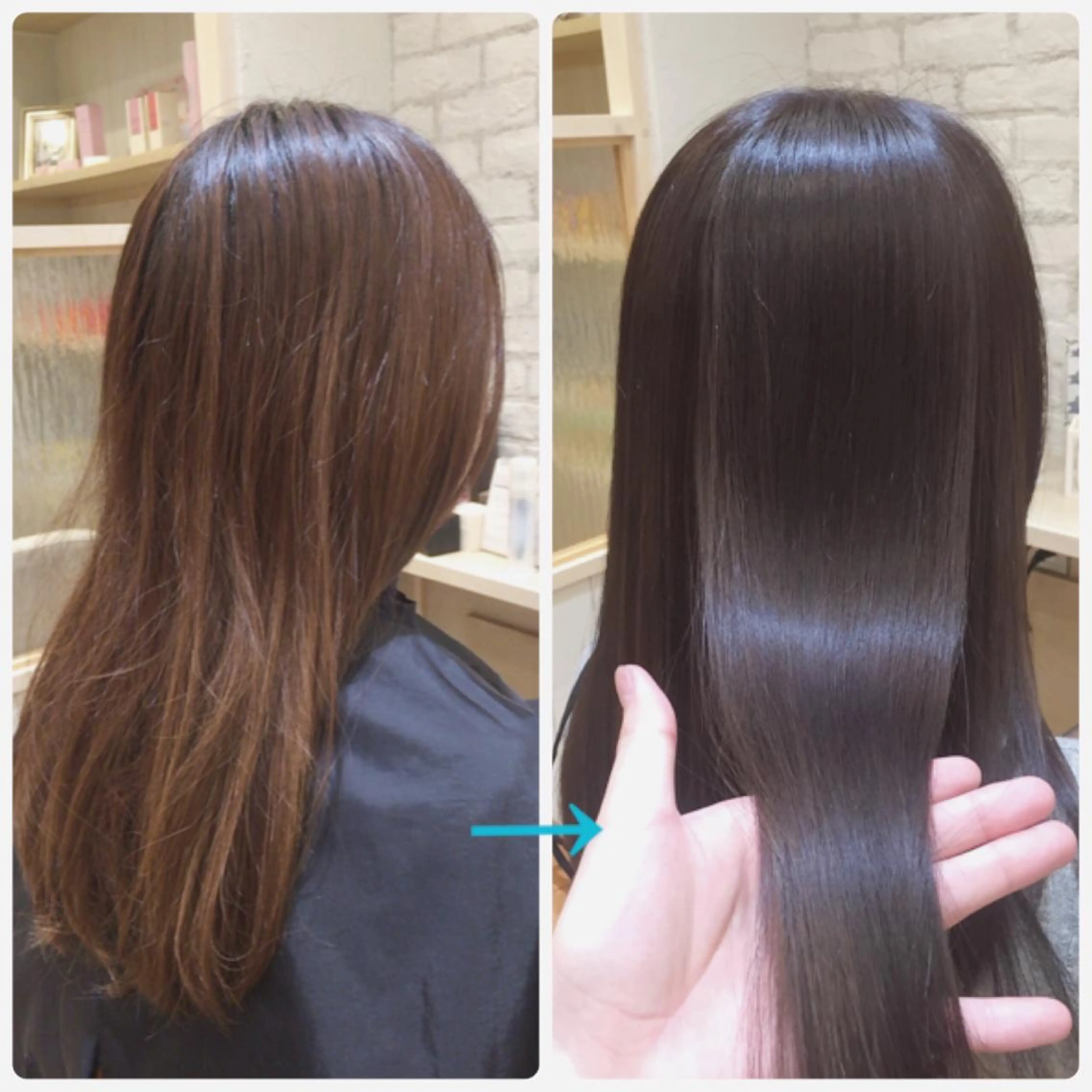 ミディアム セミロング ロング カラー 髪質改善 ASAMI アサミのヘアスタイル