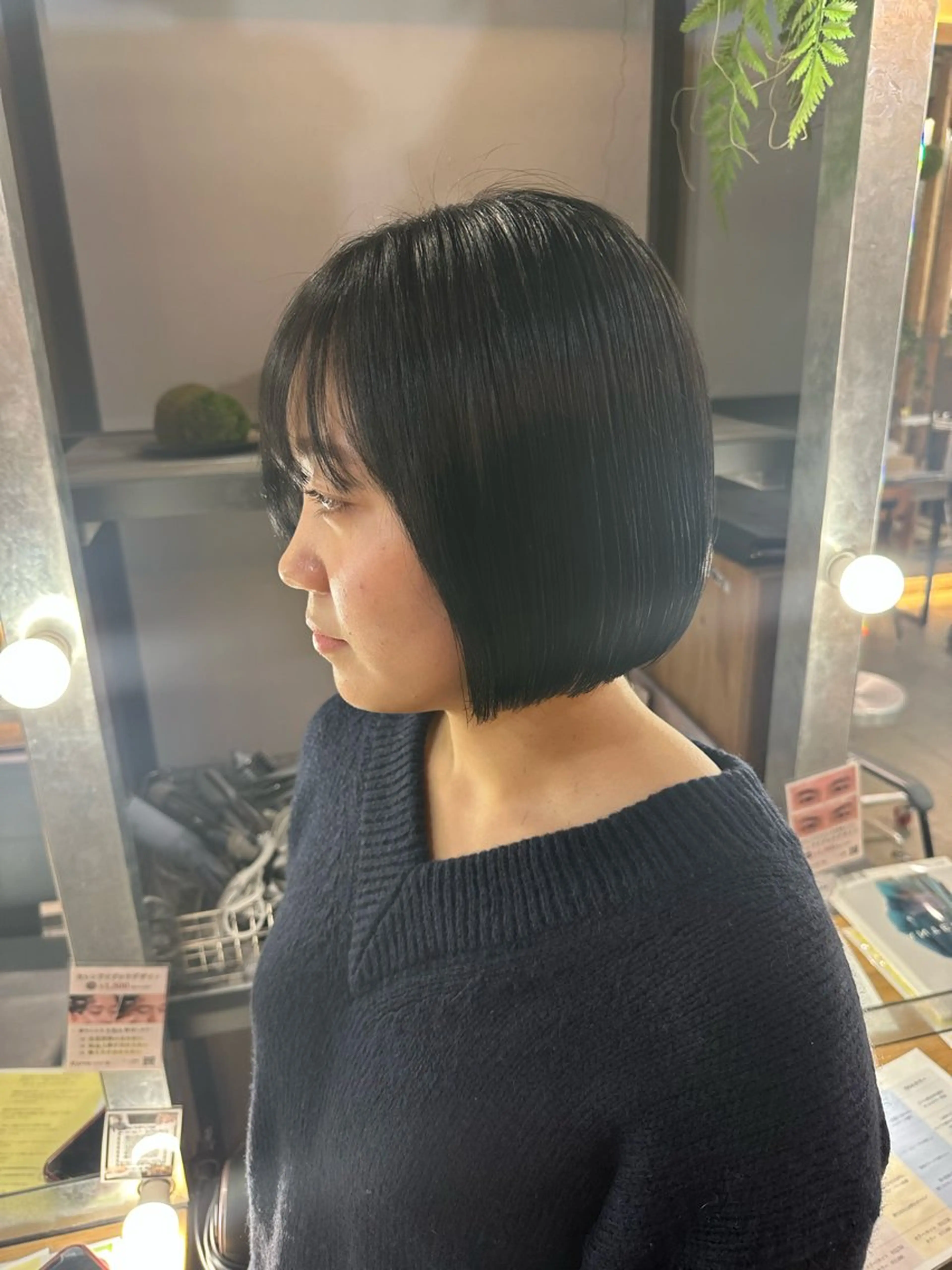 ショート カラー 黒髪 ブルーカラー ブルーブラック ボブ 溜一太／似合わせ/ メンズカットのヘアスタイル