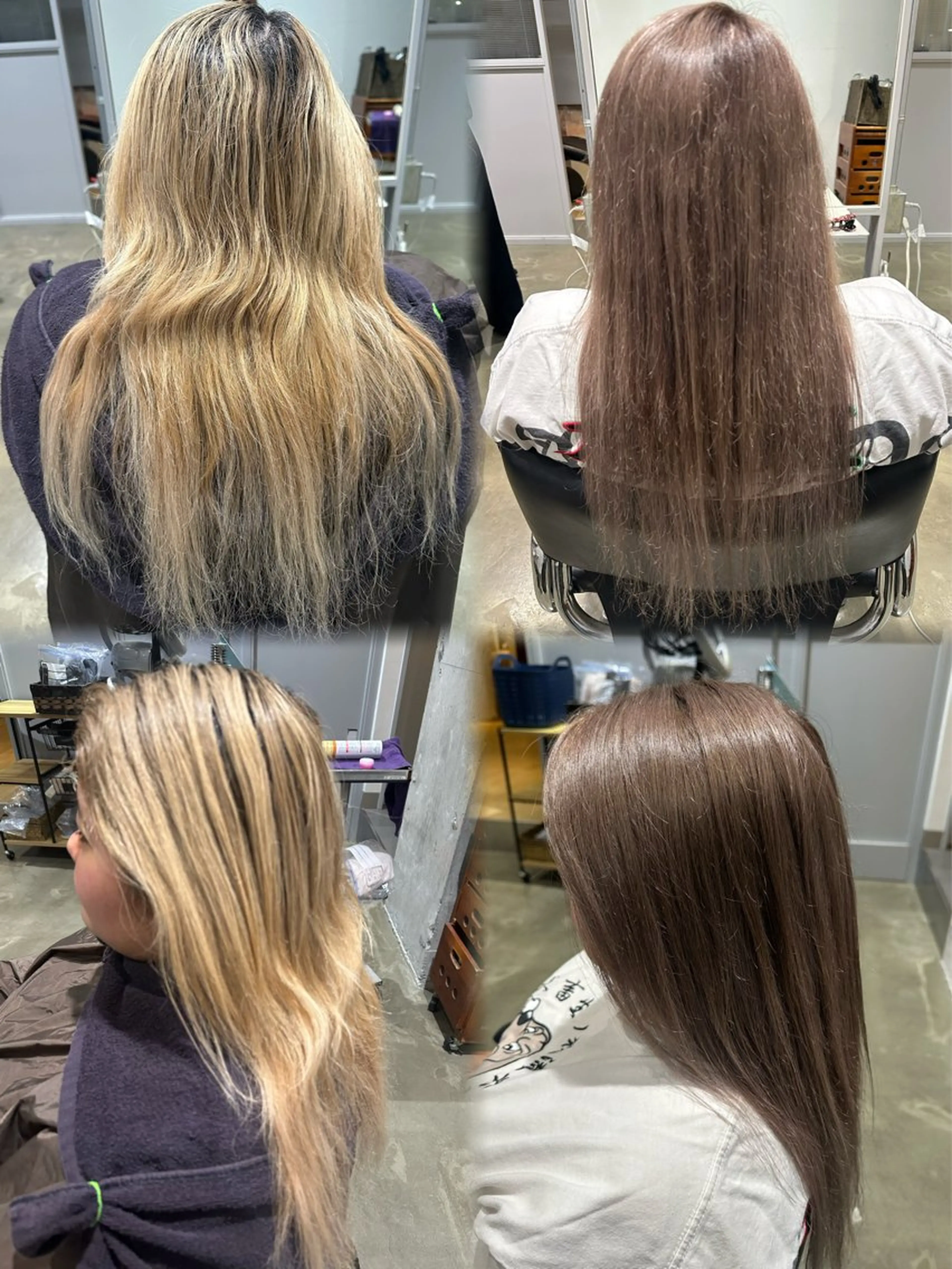 ロング アッシュ アッシュグレー Helena ゆかのヘアスタイル