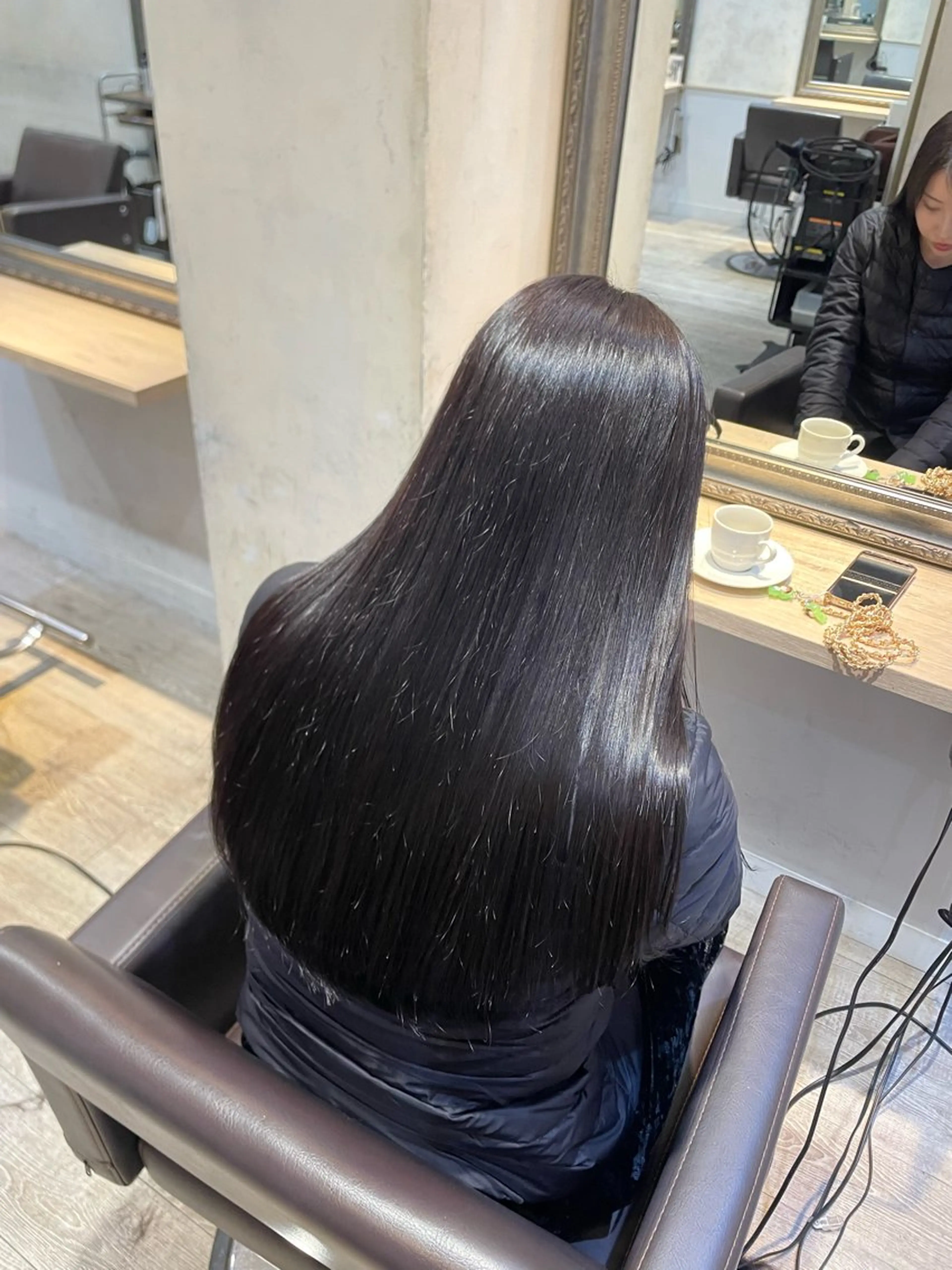 ロング カラー グレージュ Lutia 新宿 髪質改善/アカリ🎀のヘアスタイル