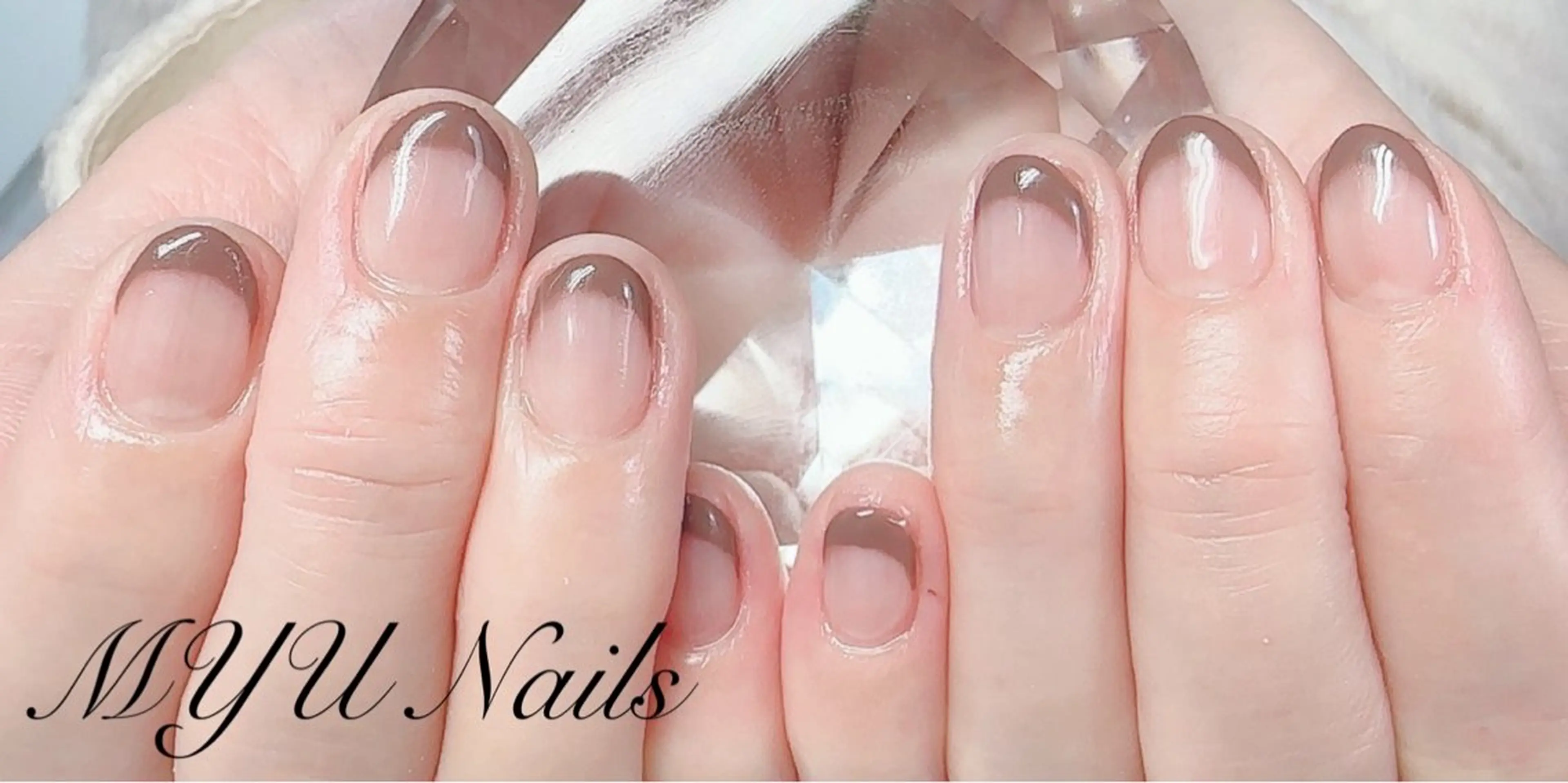 ネイル フレンチネイル ジェルネイル 持ち込み ニュアンスネイル パラジェル ハンドネイル ニュアンスネイル🌈 MYU Nailsのネイルデザイン