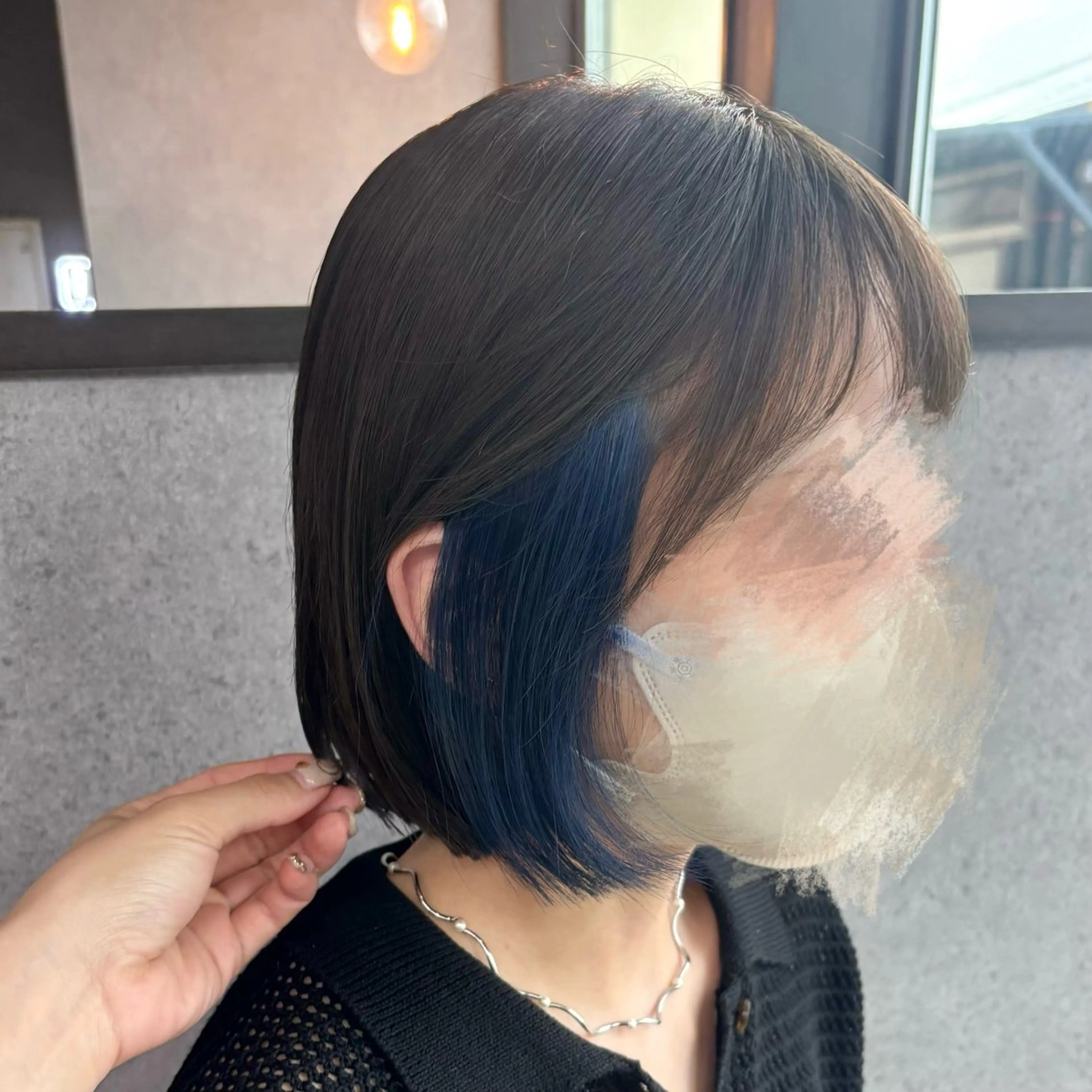 ショート カラー インナーカラー ボブ カット ヘアカラー トリートメント 加藤 結奈のヘアスタイル