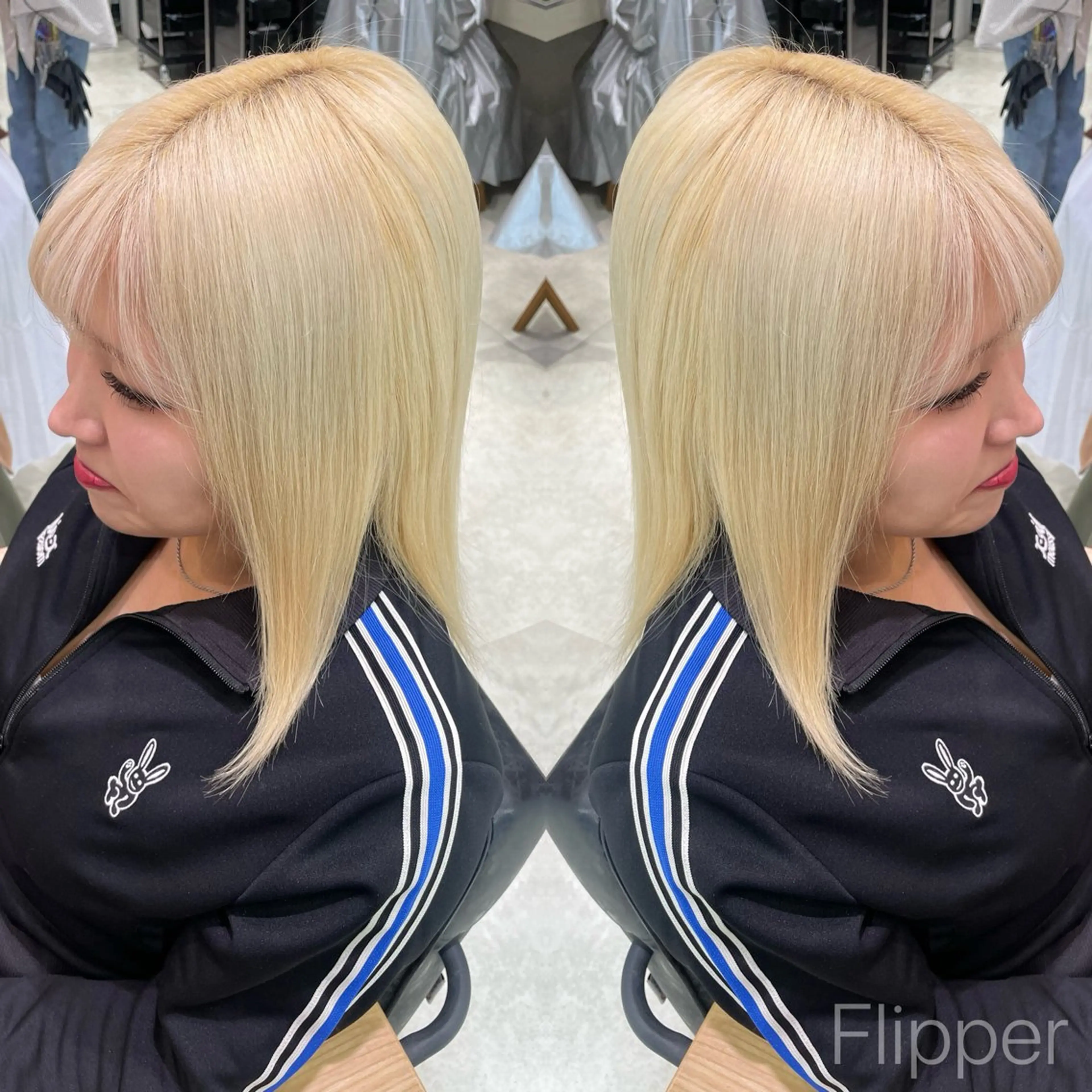 ミディアム カラー 髪質改善ストレート 🌈似合わせカットのヘアスタイル