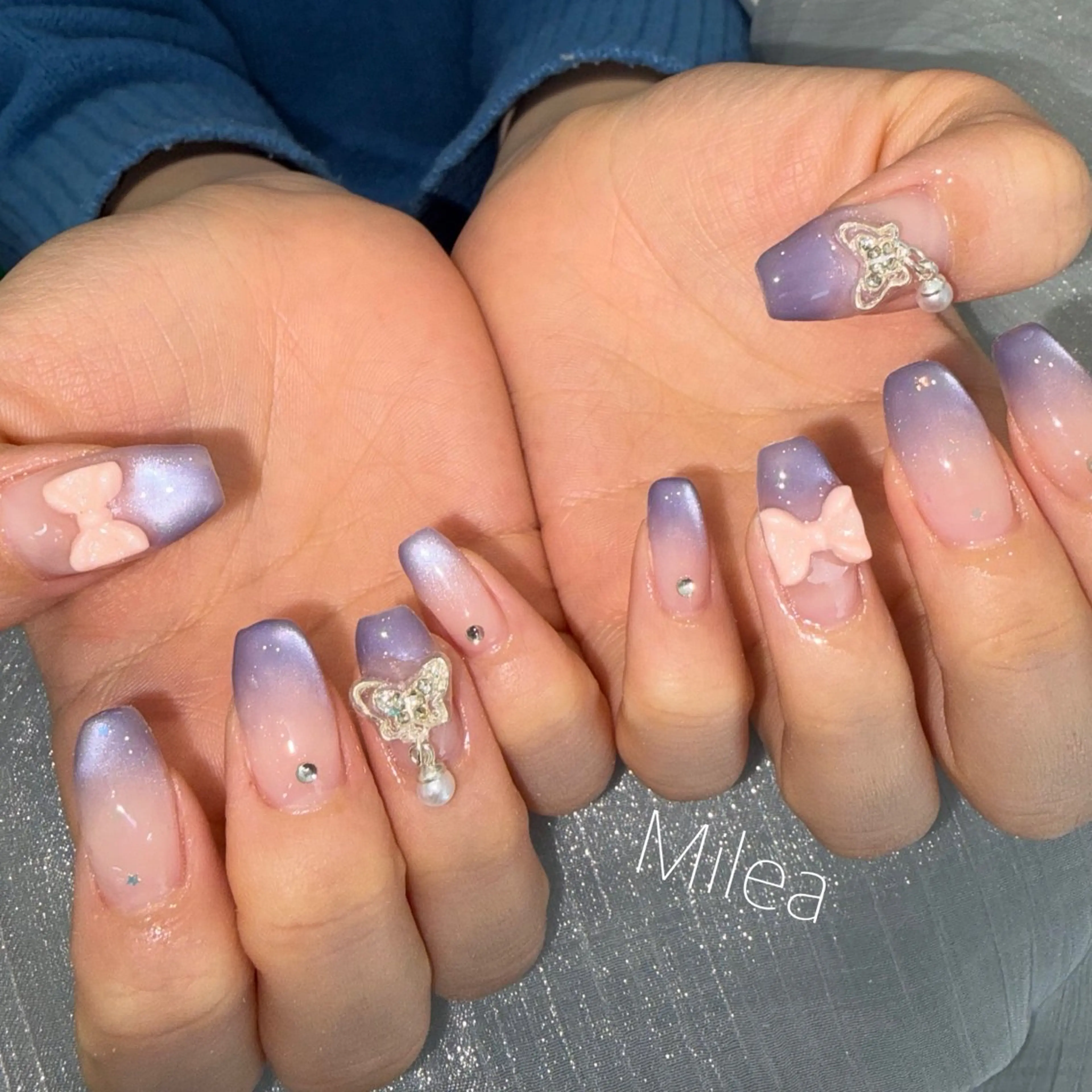 通常¥7500→¥7000ベースありマグネットグラデーション💜の写真