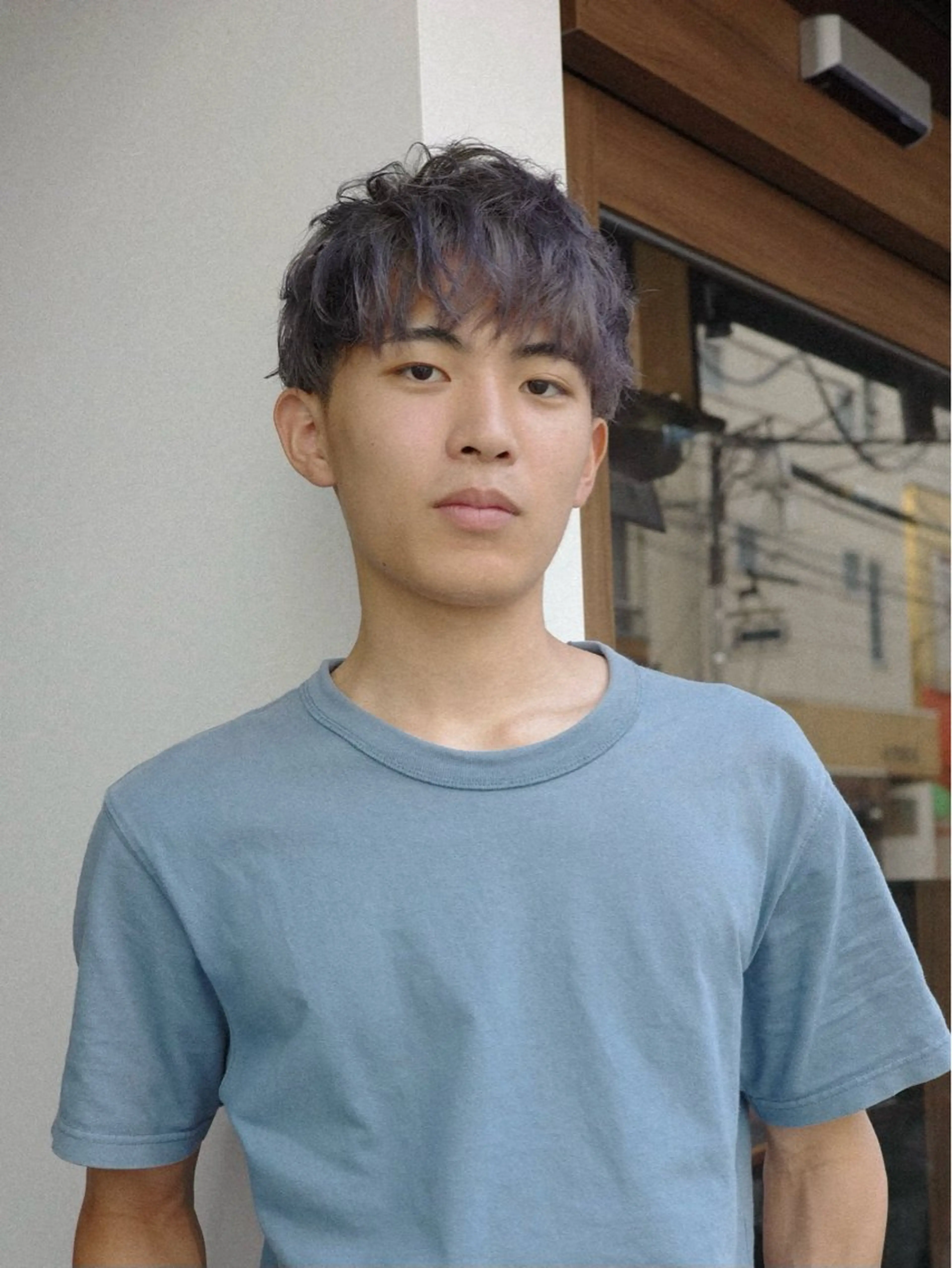 カラー メンズ マッシュ アッシュ シルバー カット ヘアカラー お洒落カジュアル🍃 まなとのヘアスタイル