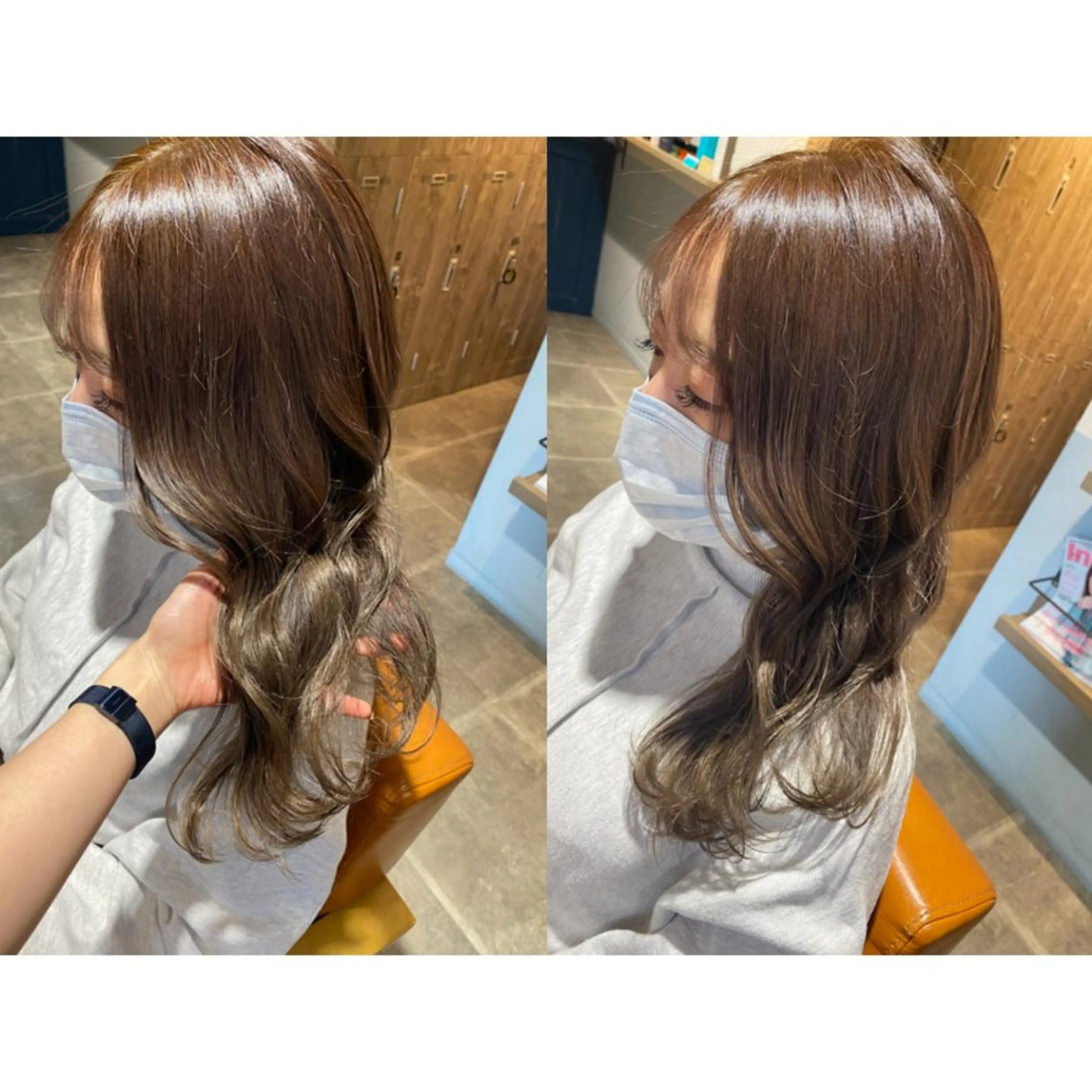 カラー ベージュカラー カット トリートメント 🐻結んで可愛い hair EMI🐻のヘアスタイル