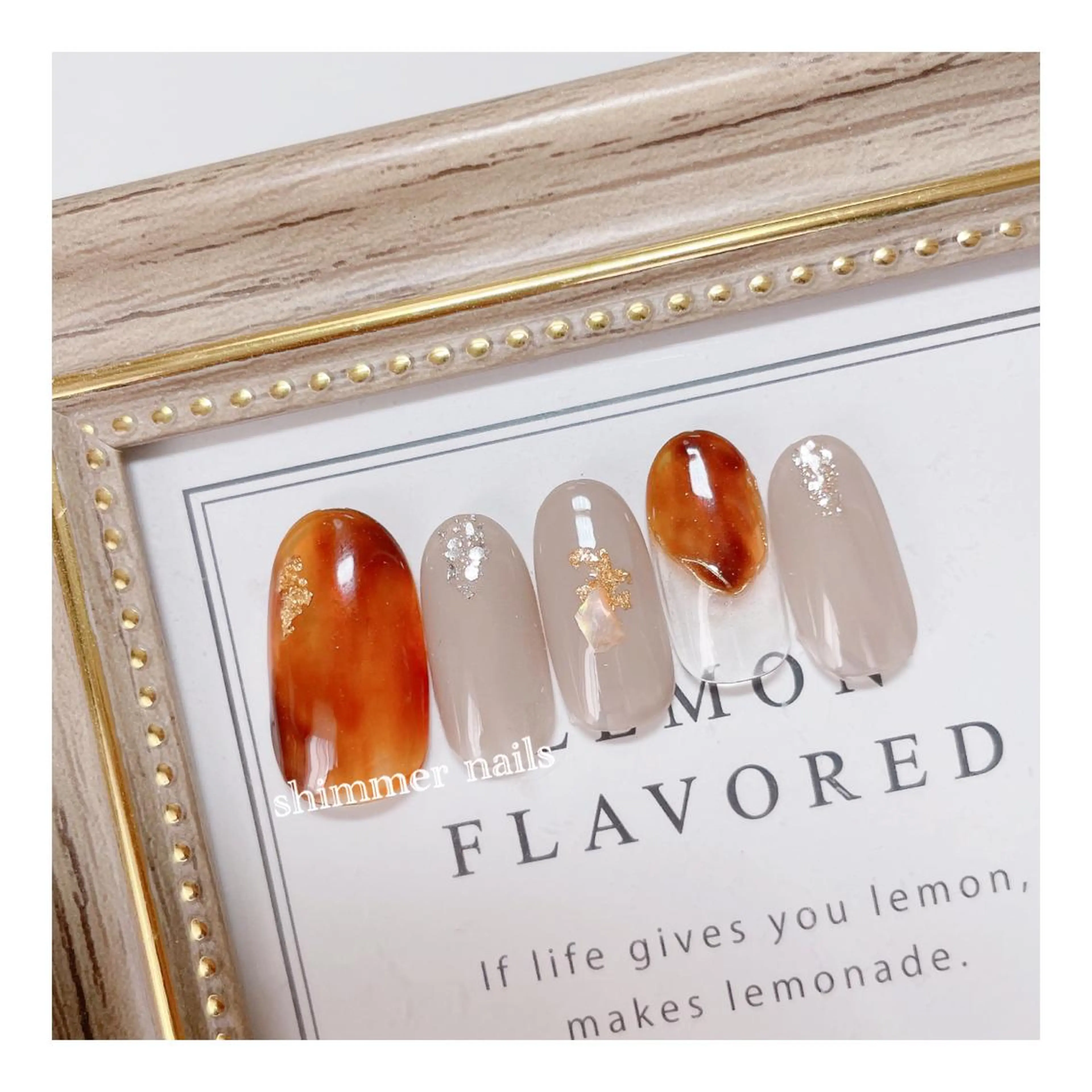 ネイル べっ甲ネイル shimmer nailsのネイルデザイン