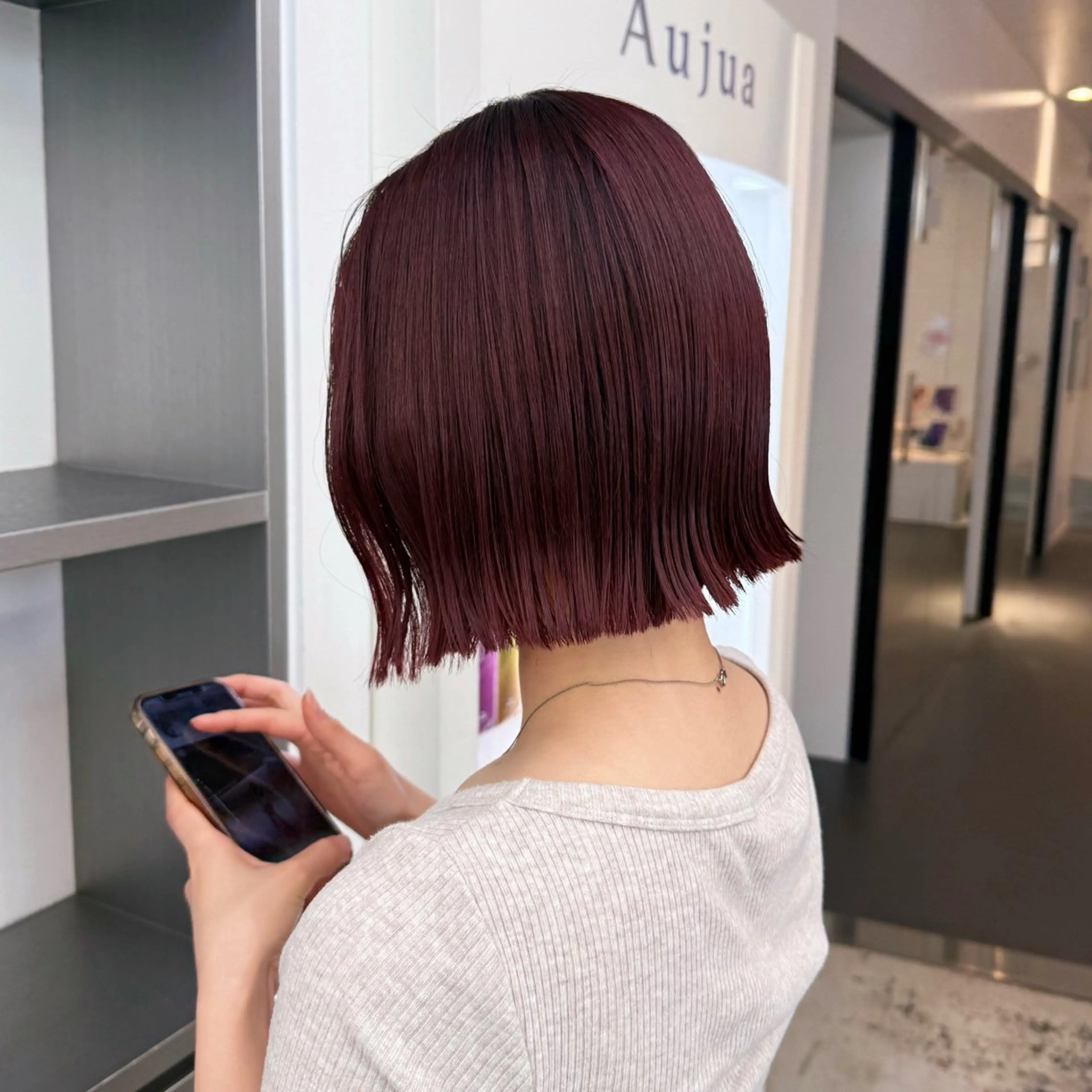 セミロング カラー ブラウンカラー 🍒暖色✖️レイヤー ／Haruna🍒のヘアスタイル