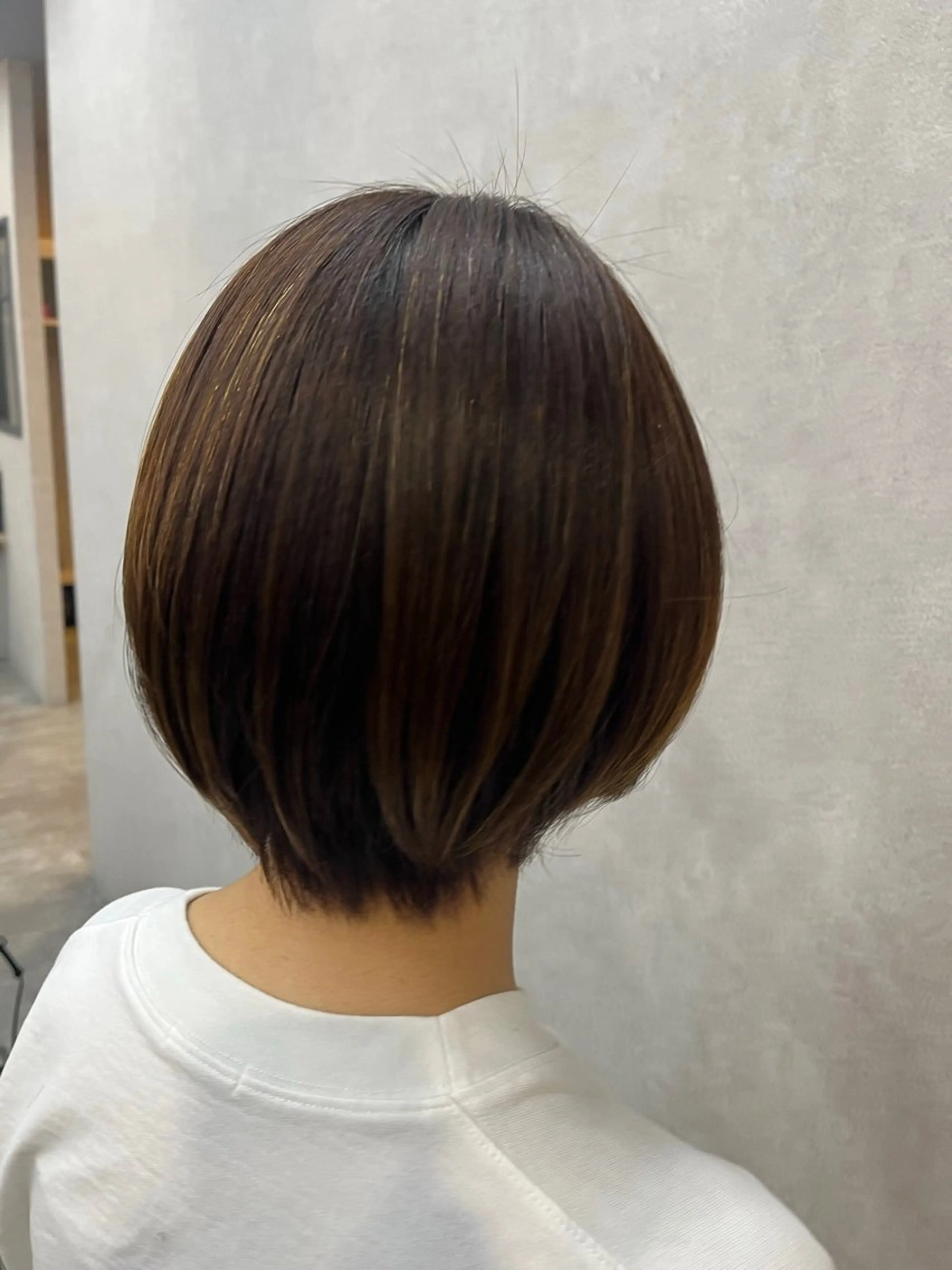 ショート パーマ 縮毛矯正 Lamie所属・大人女子&髪改善専門 Nobuフリーランスのヘアスタイル