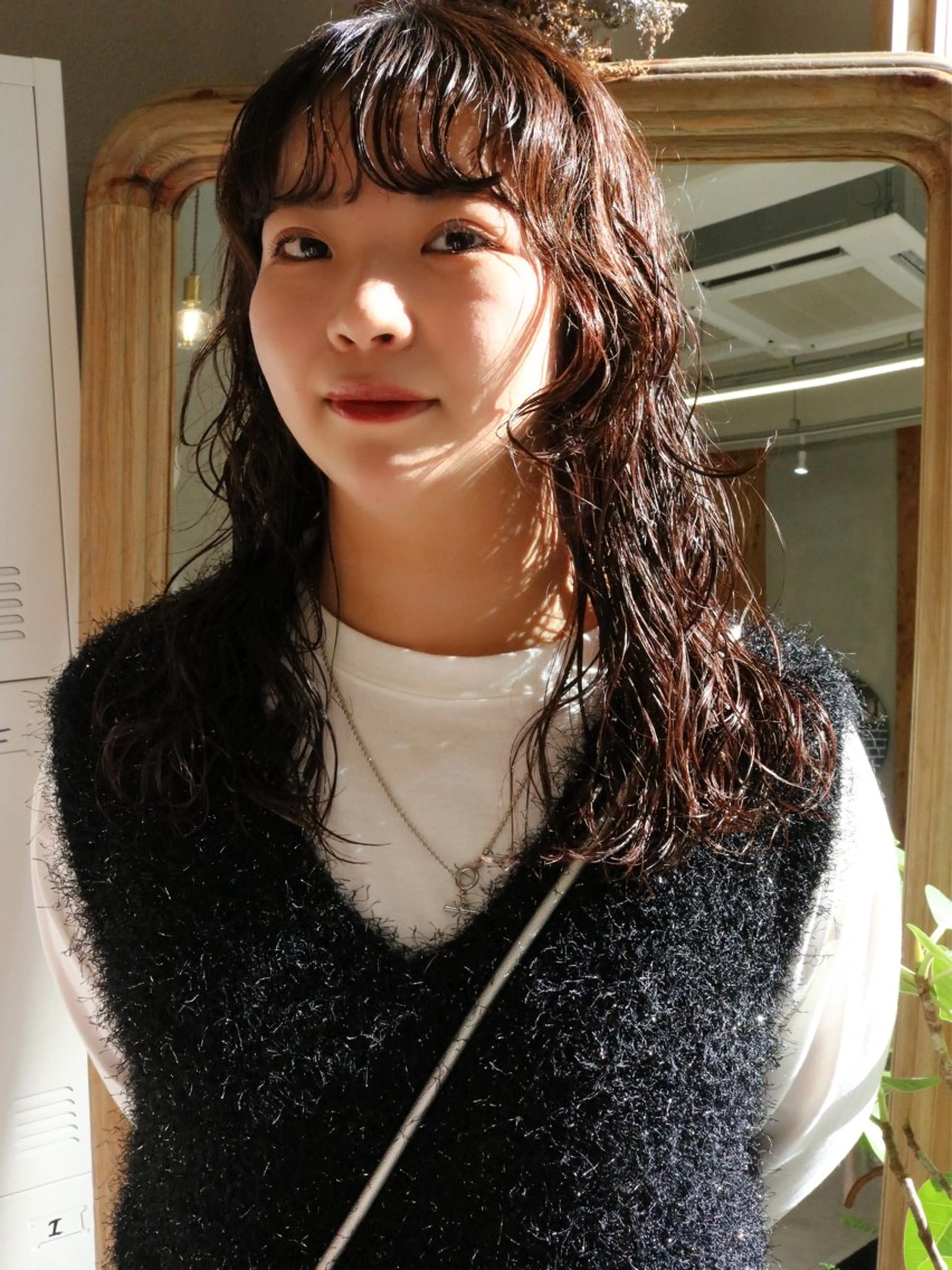 セミロング パーマ カット パーマ トリートメント 松村 澪里のヘアスタイル