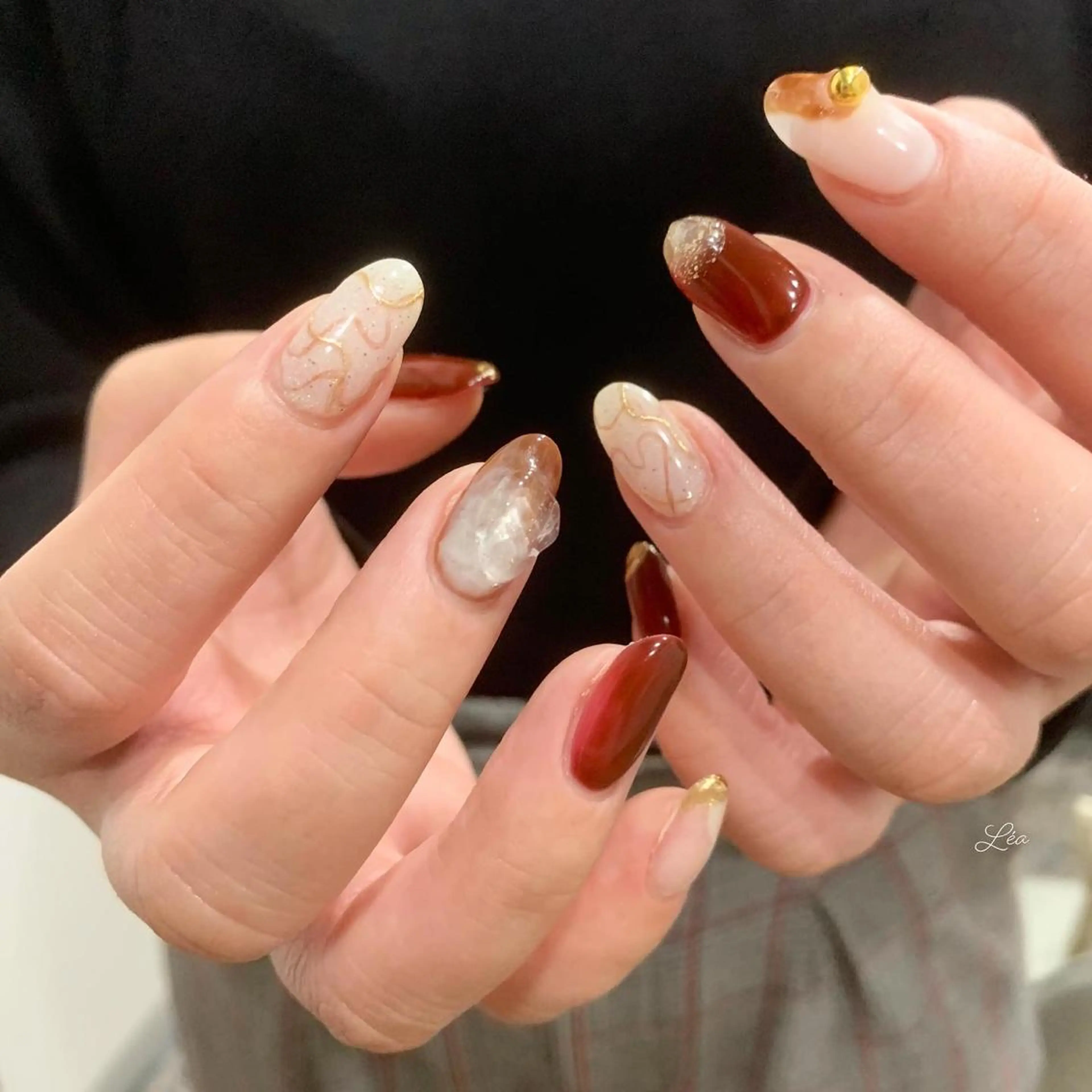 ネイル ジェルネイル 持ち込み パラジェル ソフトジェル Léa nailのネイルデザイン