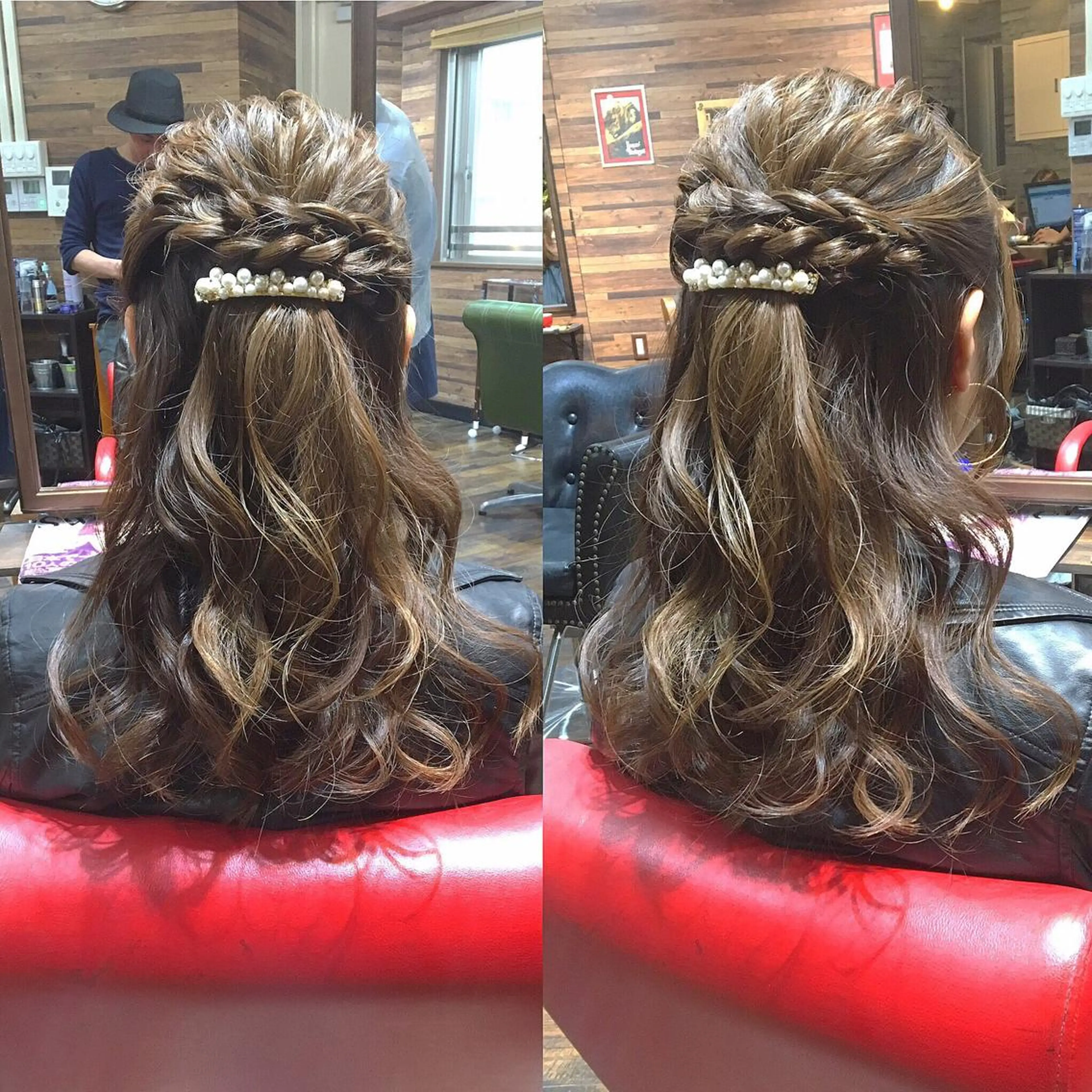 ロング ヘアアレンジ ハーフアップ 川名 充✂️のヘアスタイル