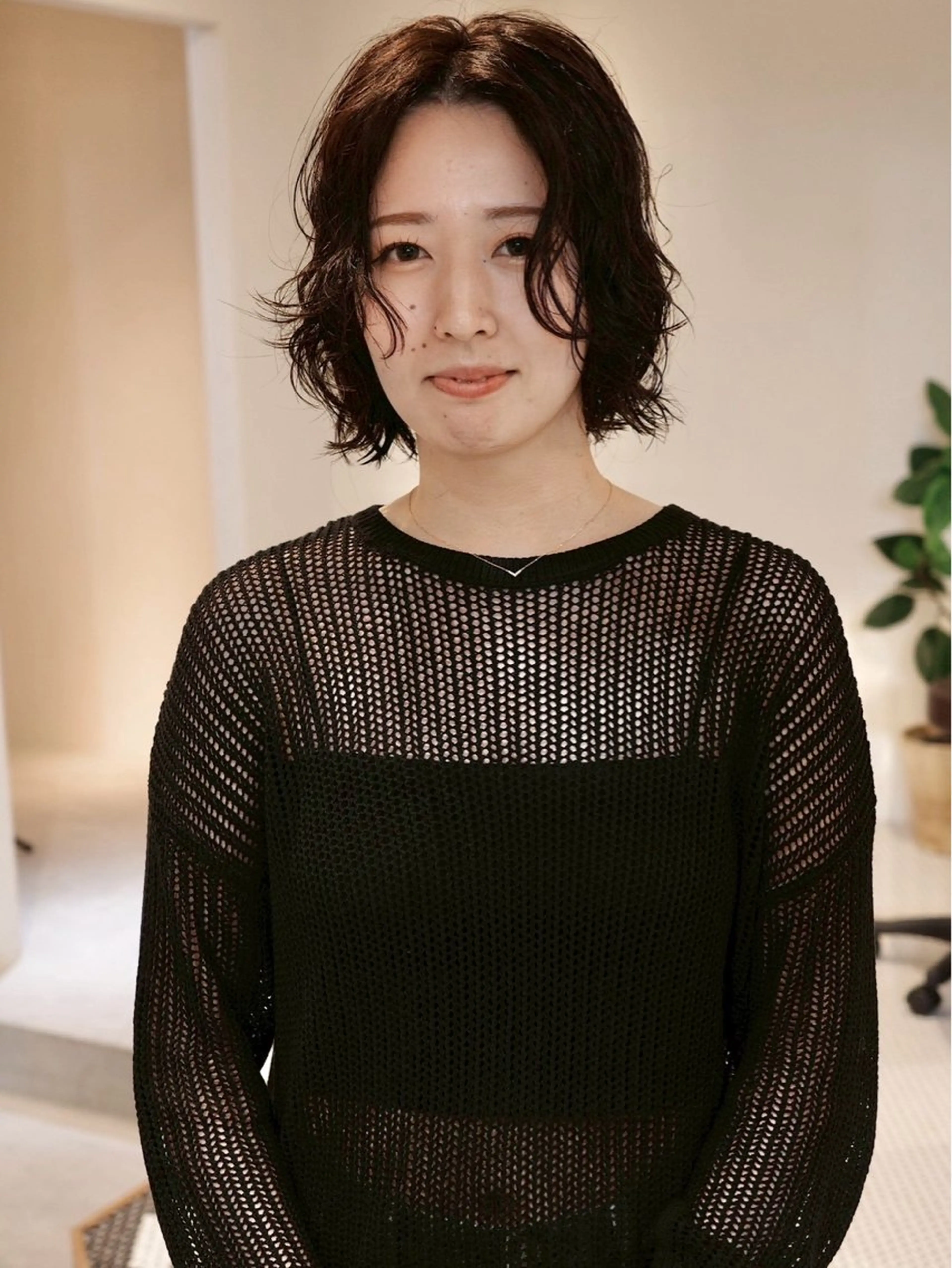 ショート パーマ ボブ カット パーマ トリートメント (h)wim ウィムのヘアスタイル