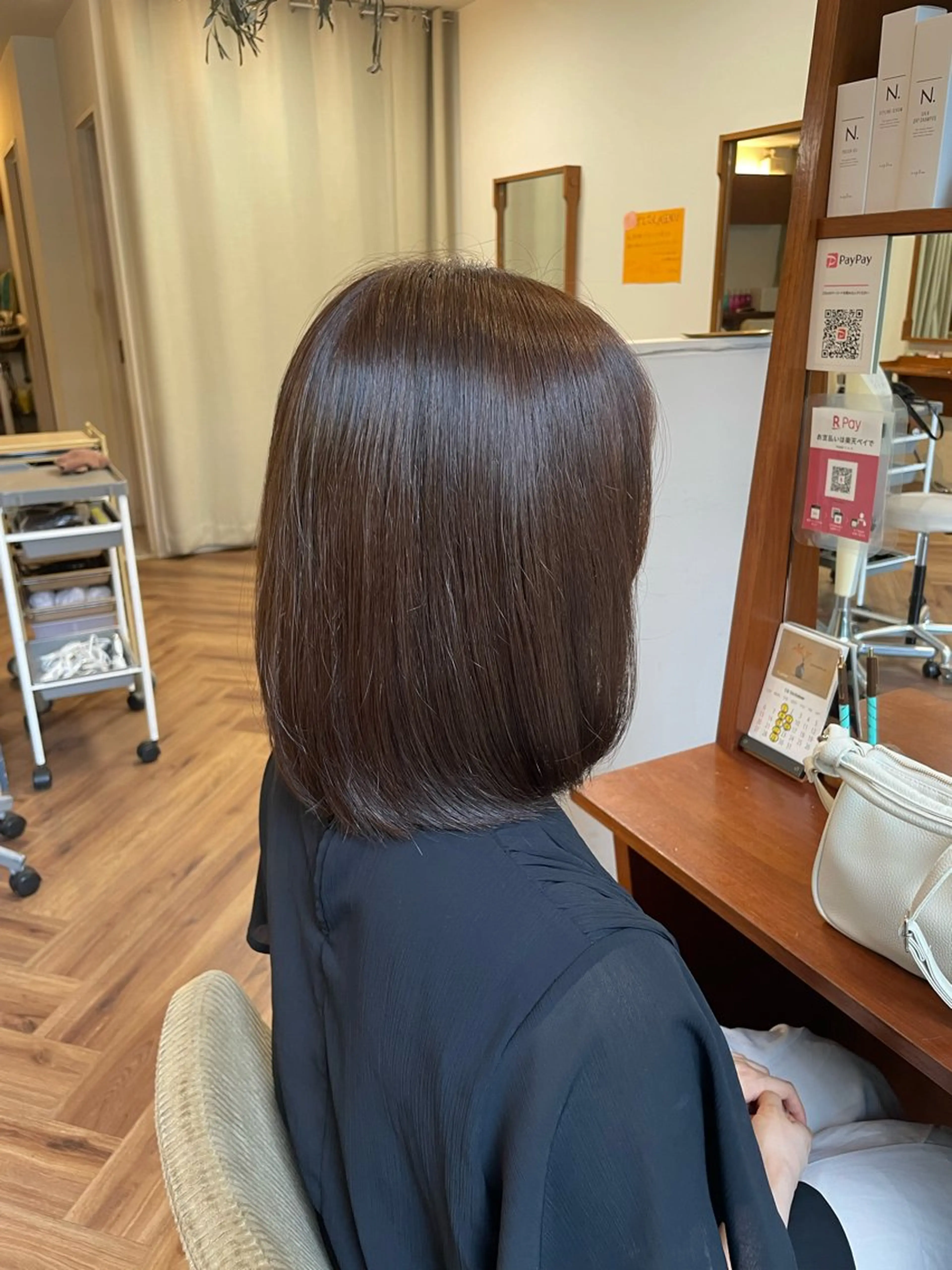 ミディアム 縮毛矯正 望月 千絵のヘアスタイル