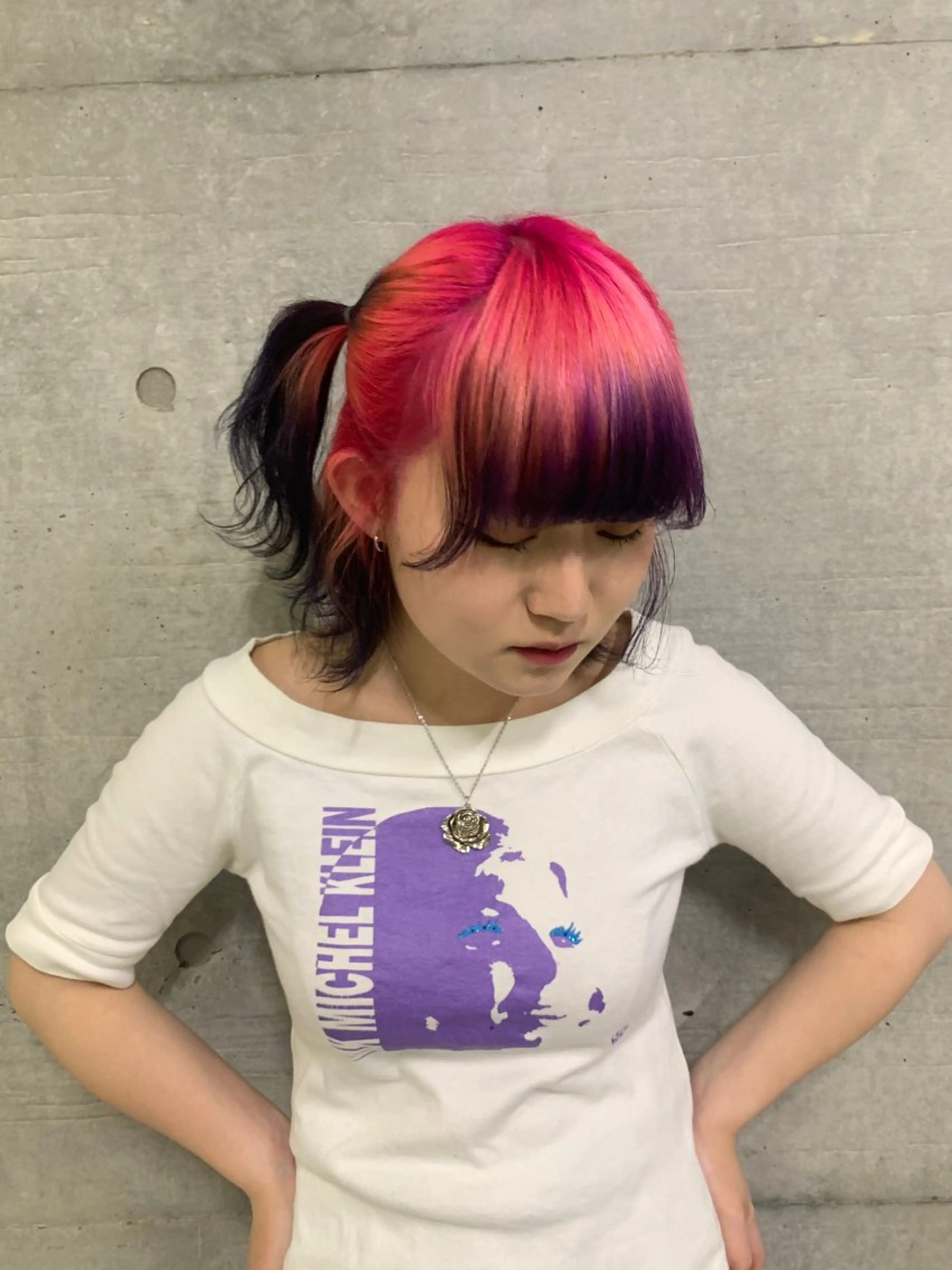 ミディアム カラー デザインカラー THE./ブリーチ 透感カラー/髪質改善のヘアスタイル