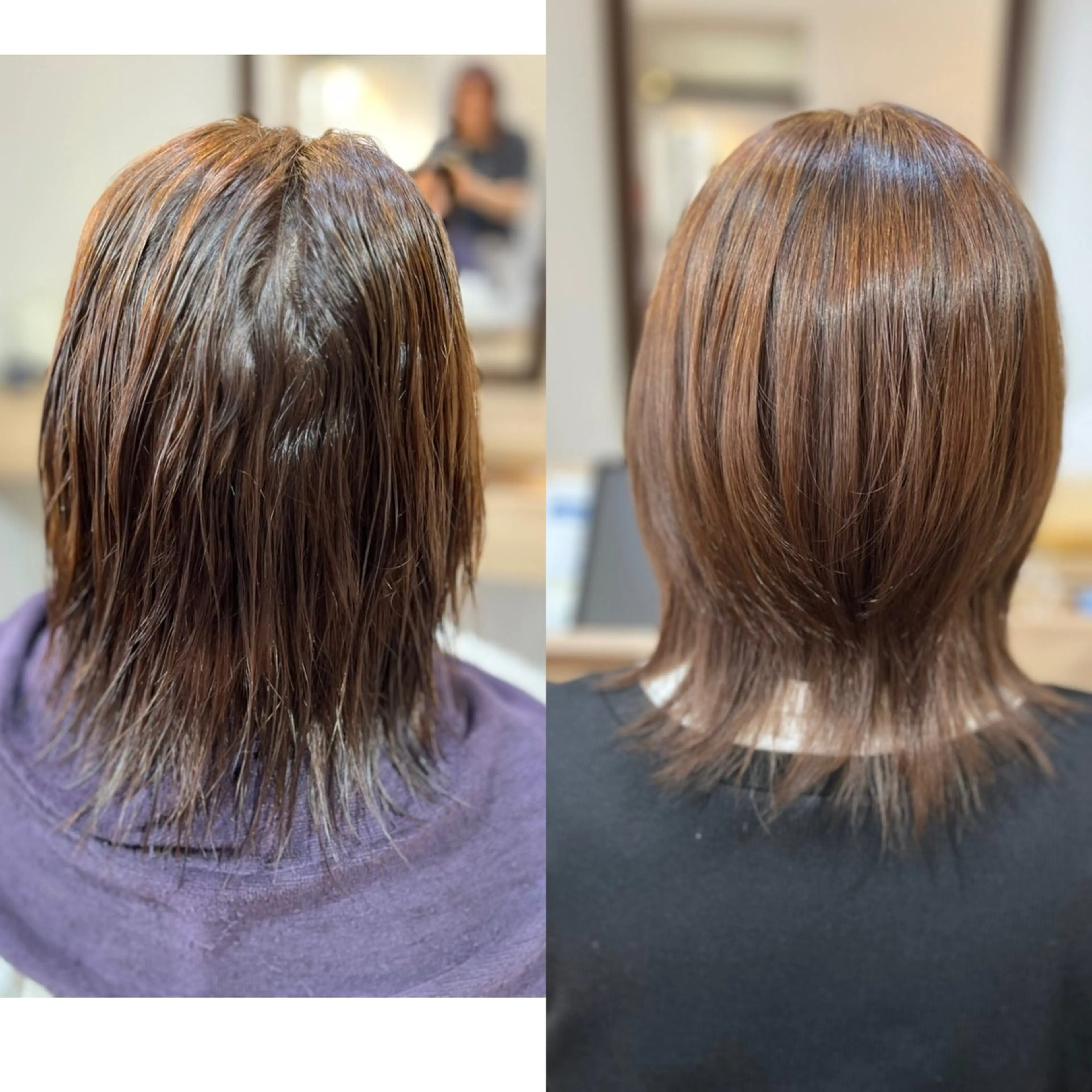 ミディアム 縮毛矯正 ウルフカット 【マリブ伊勢崎本店】 hiroのヘアスタイル