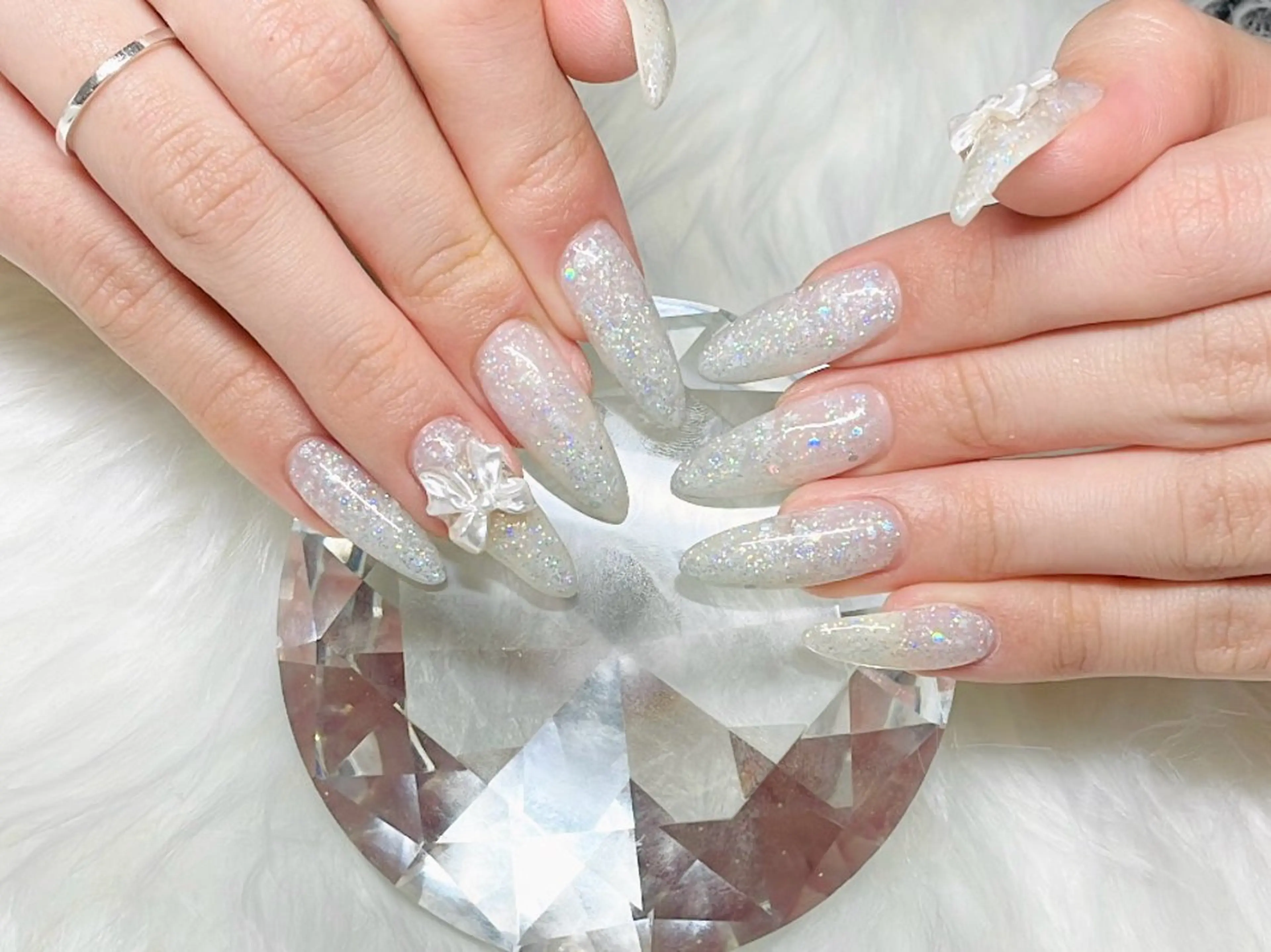 ネイル チークネイル フットネイル フレンチネイル ジェルネイル ガラスフレンチ ハンドネイル Rimi.+ チナミのネイルデザイン