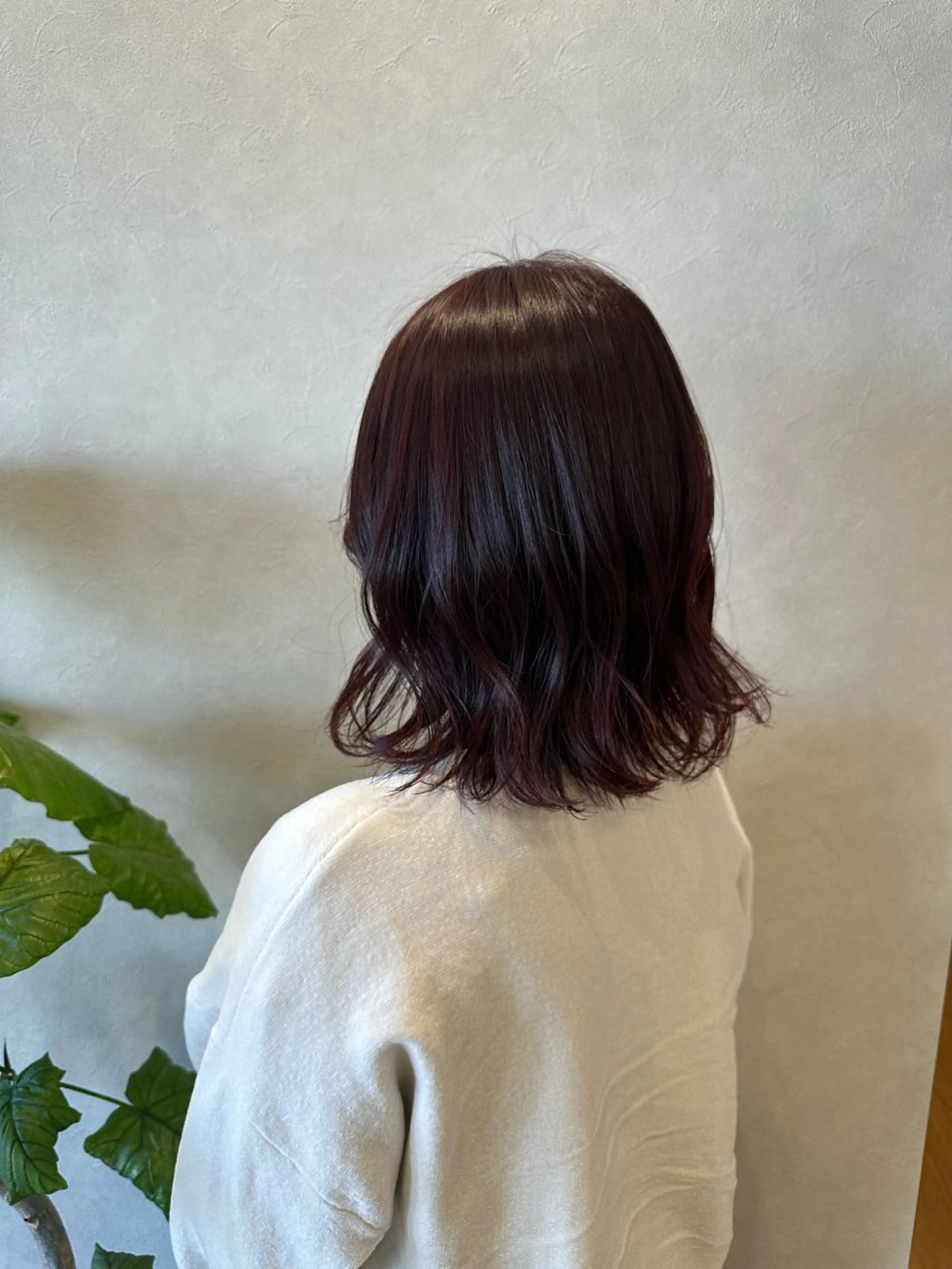 ミディアム カット ヘアカラー トリートメント sugiyama noaのヘアスタイル