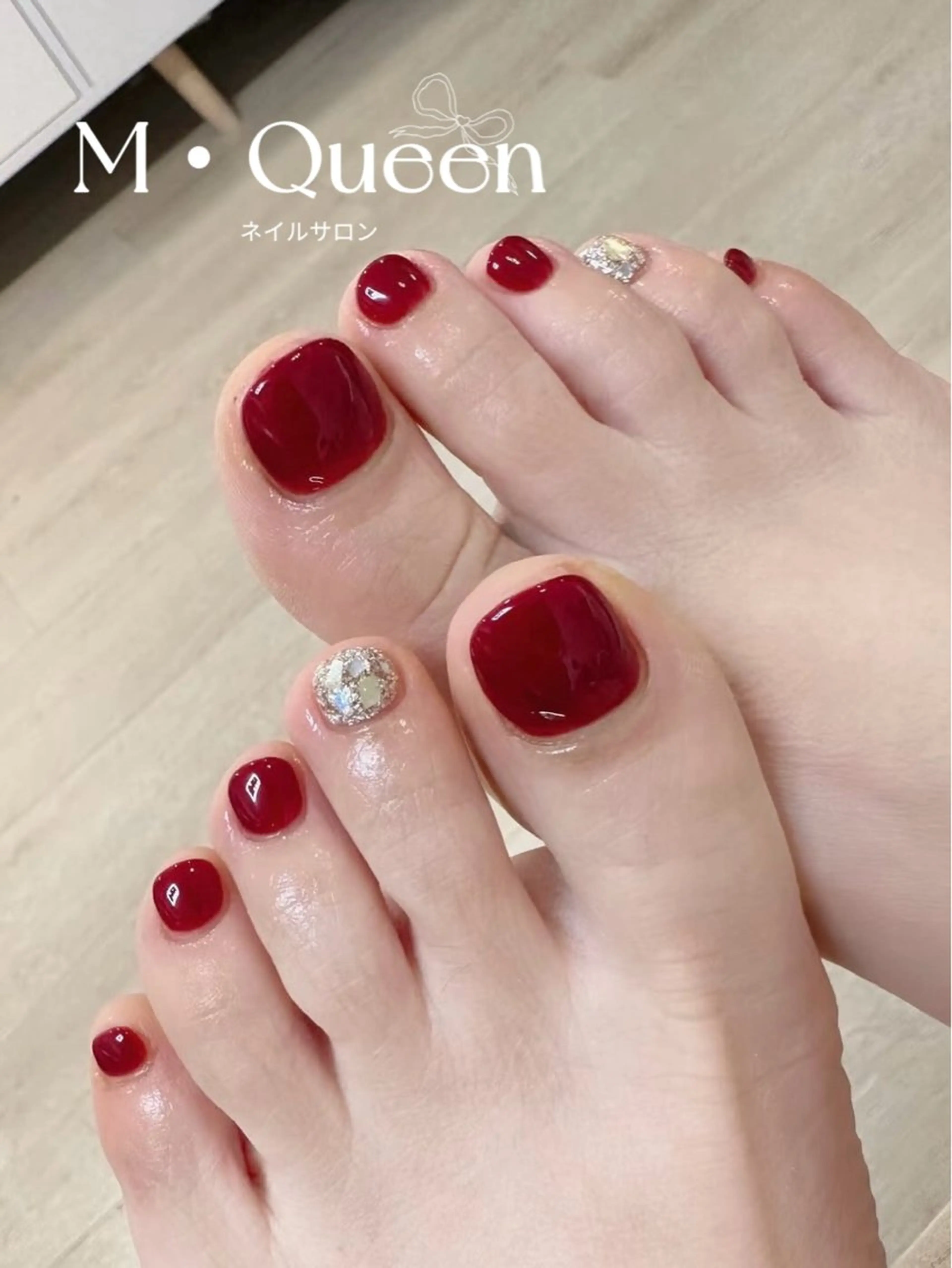 ネイル フットネイル MQueen ネイルサロンマルのネイルデザイン