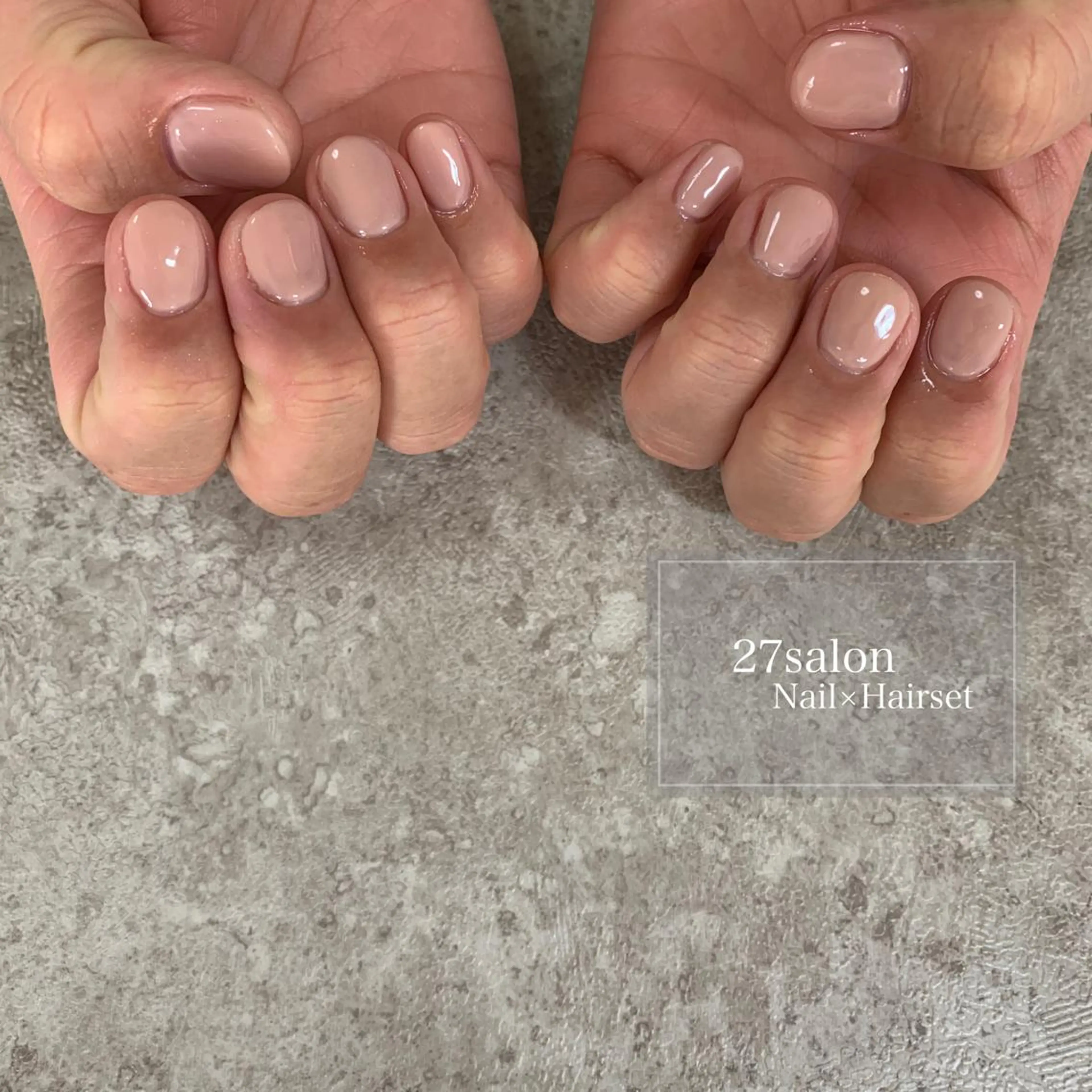 ネイル オフィスネイル シンプルネイル ハンドネイル 27salon yuinaのネイルデザイン