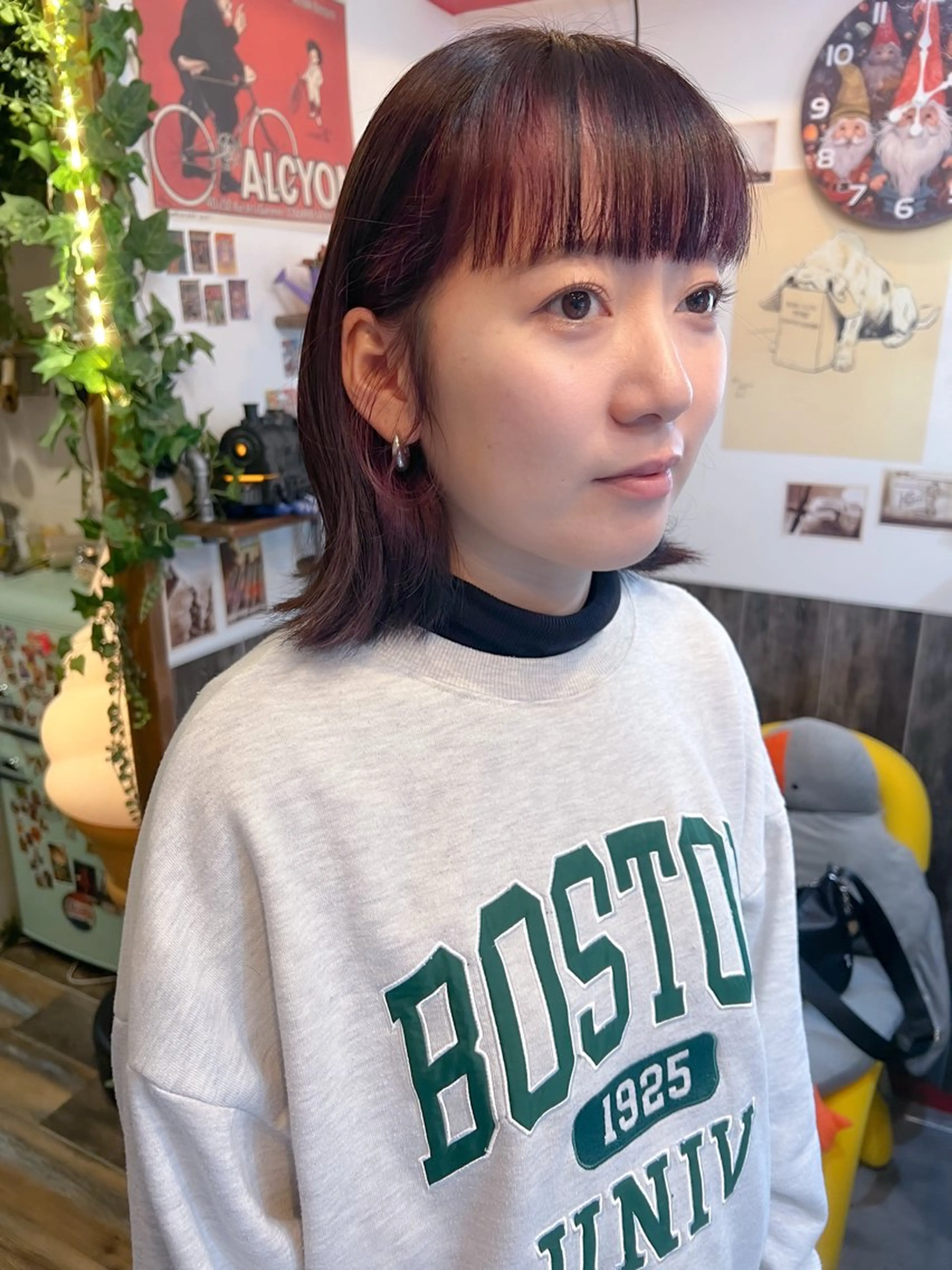 ミディアム カラー ボブ ヘアカラー カラーパティシエ facce🌼ikoのヘアスタイル