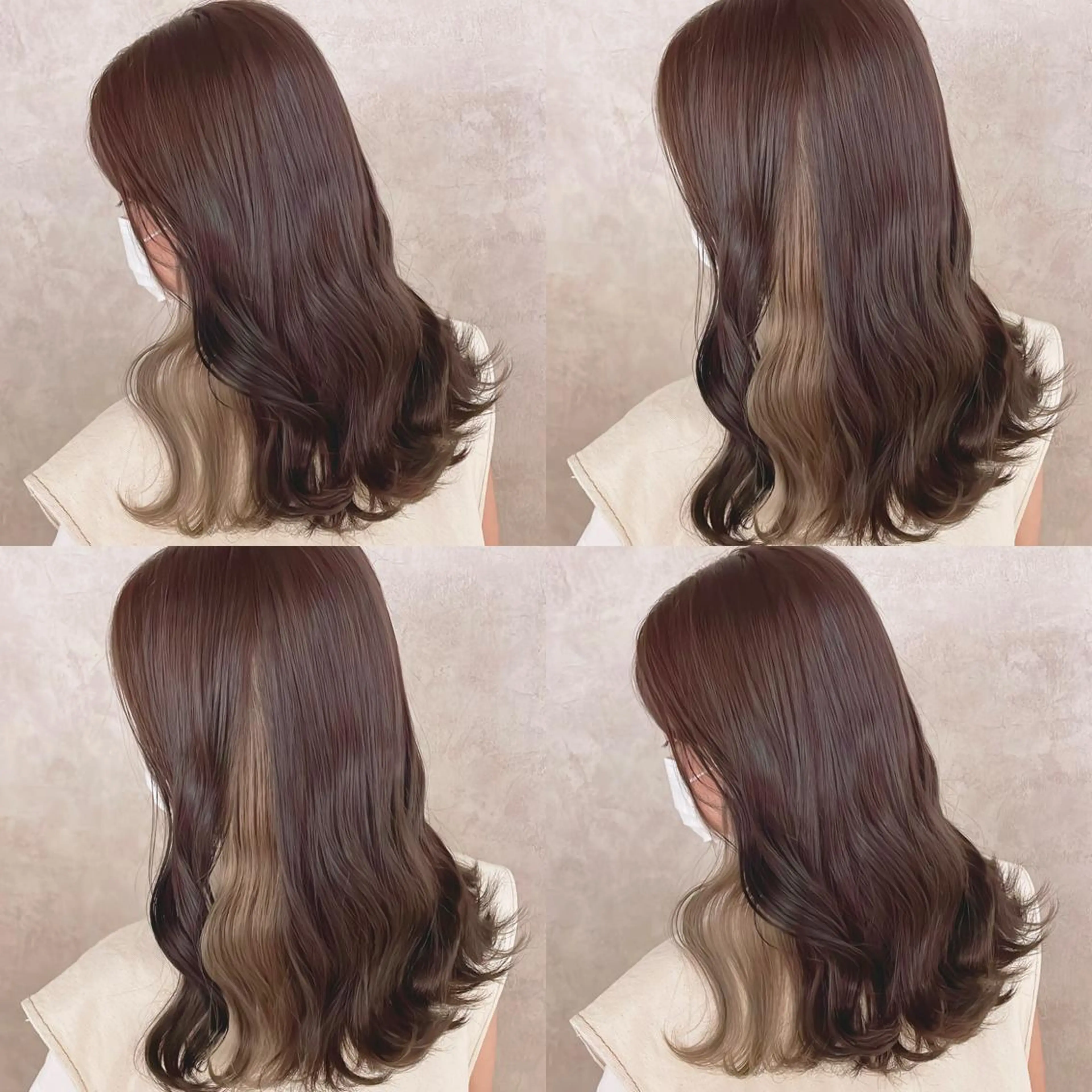 カラー ベージュカラー ブリーチ ミルクティーベージュ ヘアカラー トリートメント 渋谷:インナーカラー ／🍒エリカ🍒のヘアスタイル