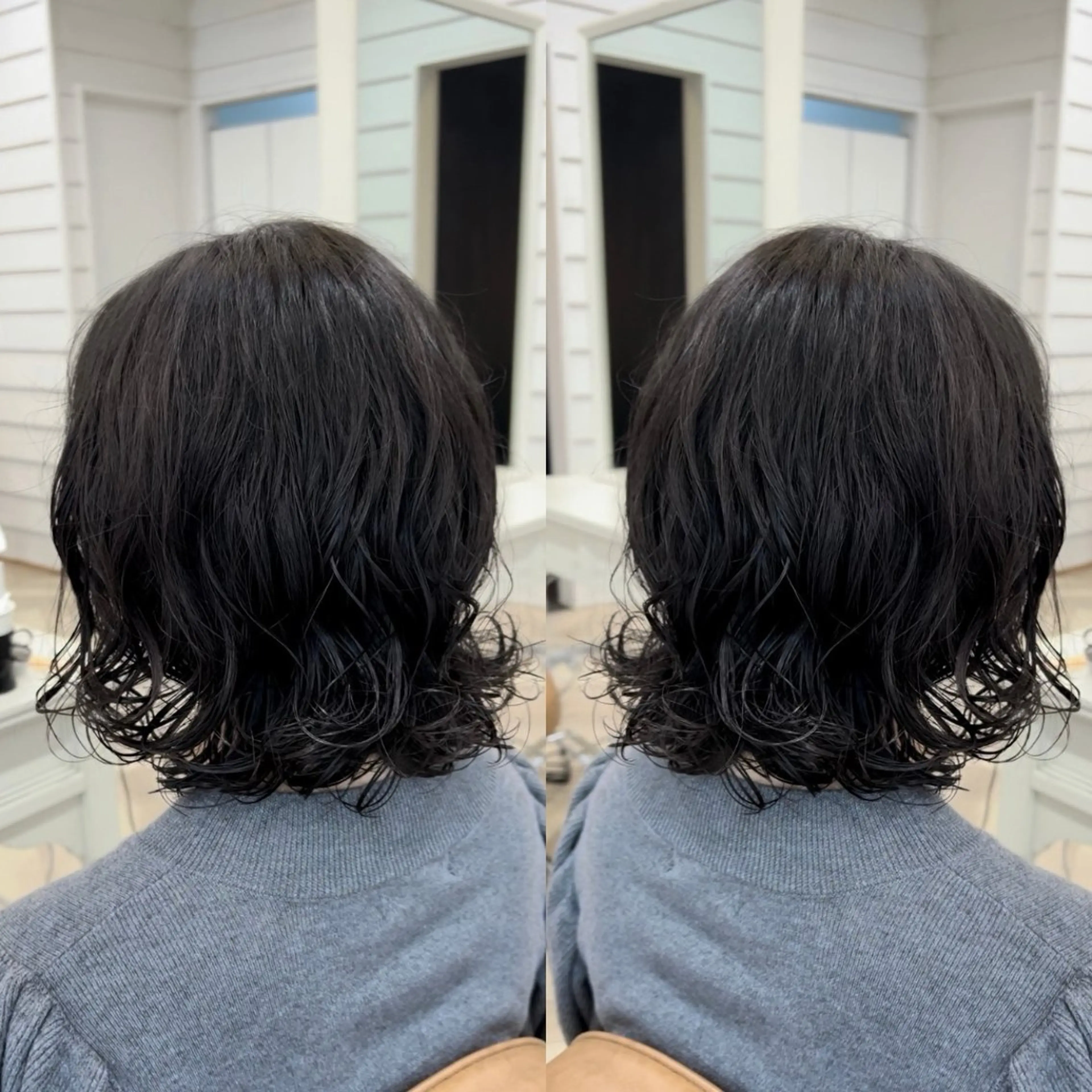 ミディアム パーマ ミディアムパーマ ボブ 塚本/豊橋メンズ特化 パーマ、ヘッドスパのヘアスタイル