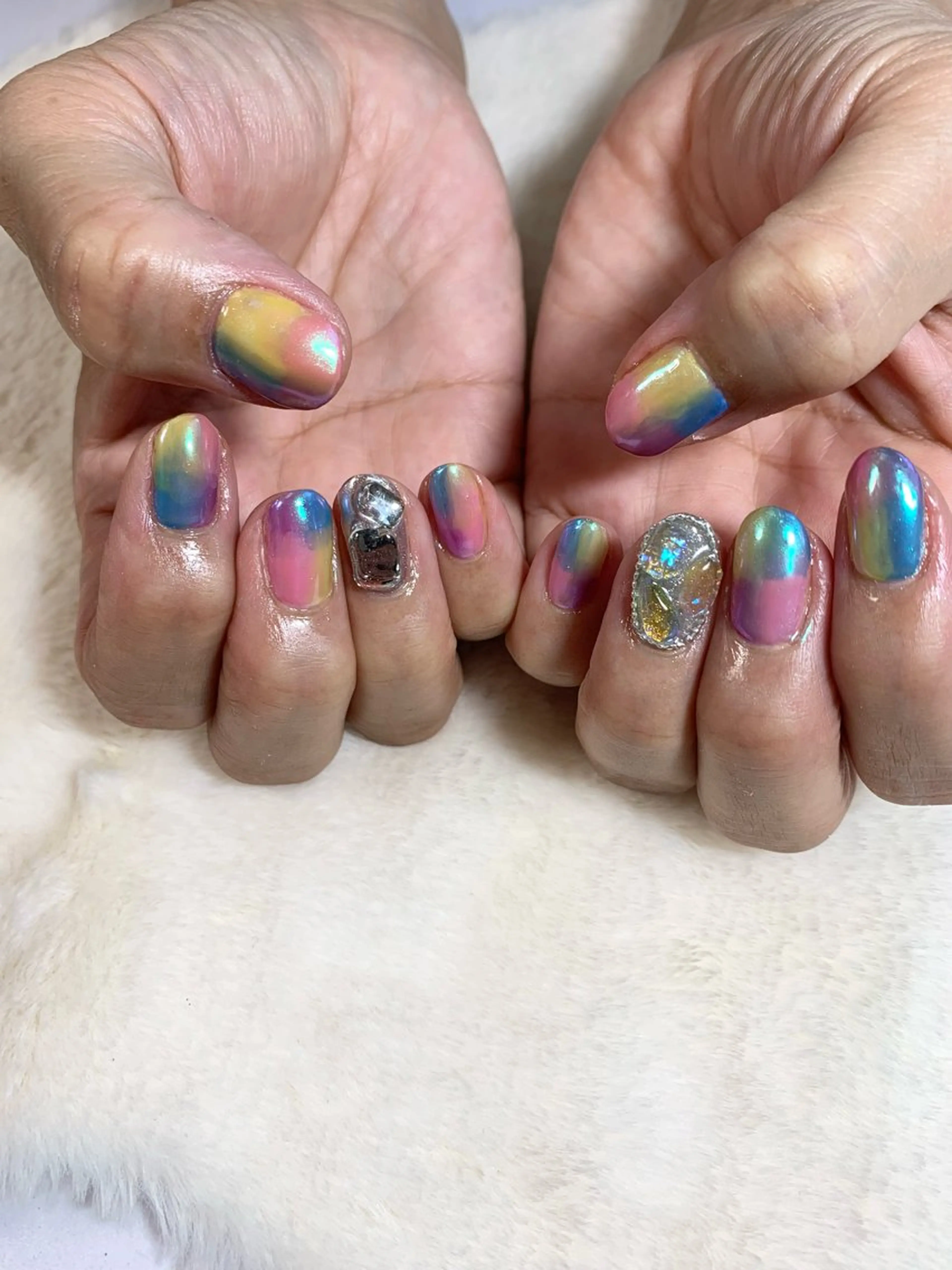 ネイル オーロラネイル ハンドネイル Coconail 恭子のネイルデザイン