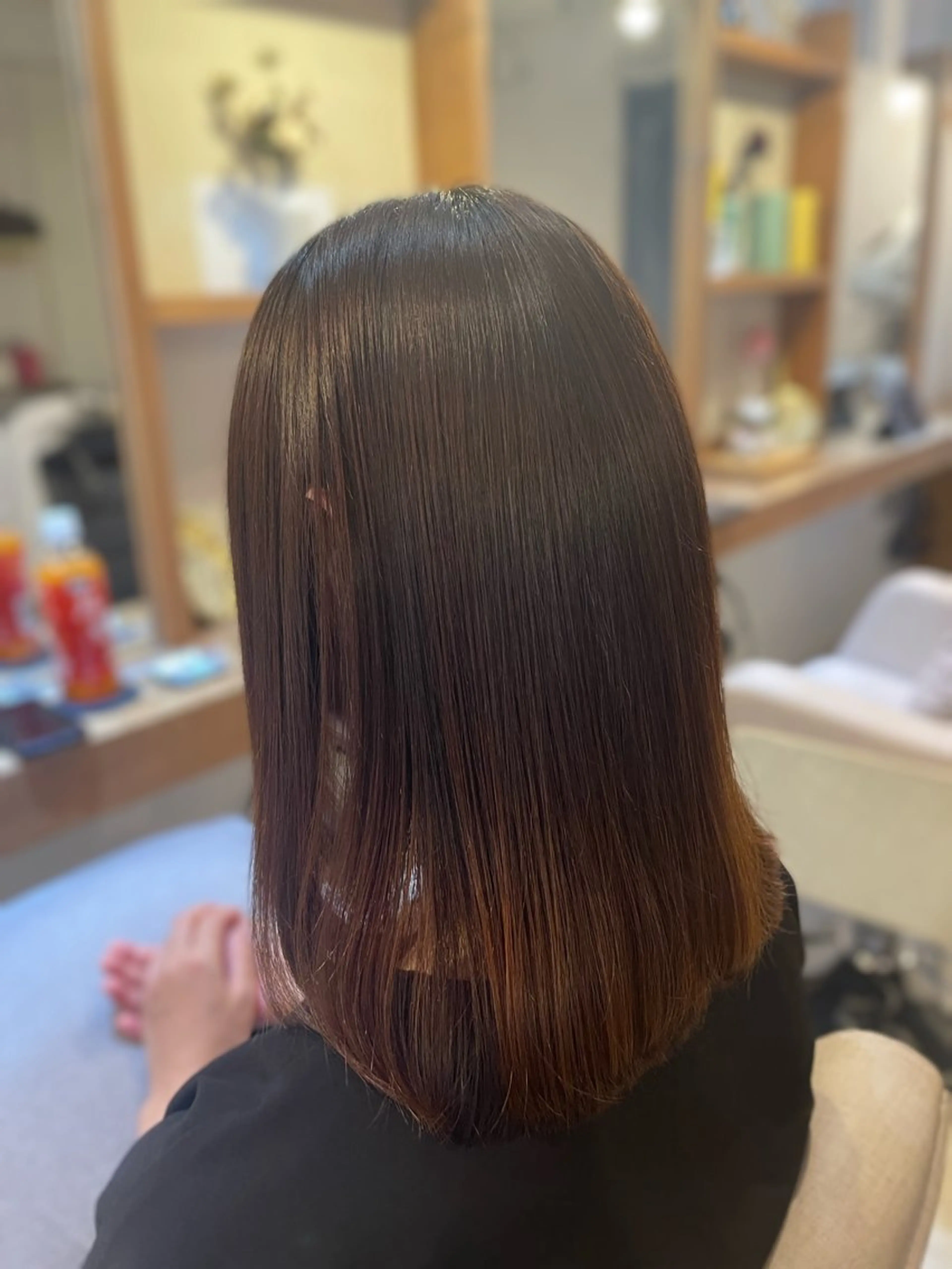 ミディアム ミディアムパーマ 山﨑 彩香のヘアスタイル