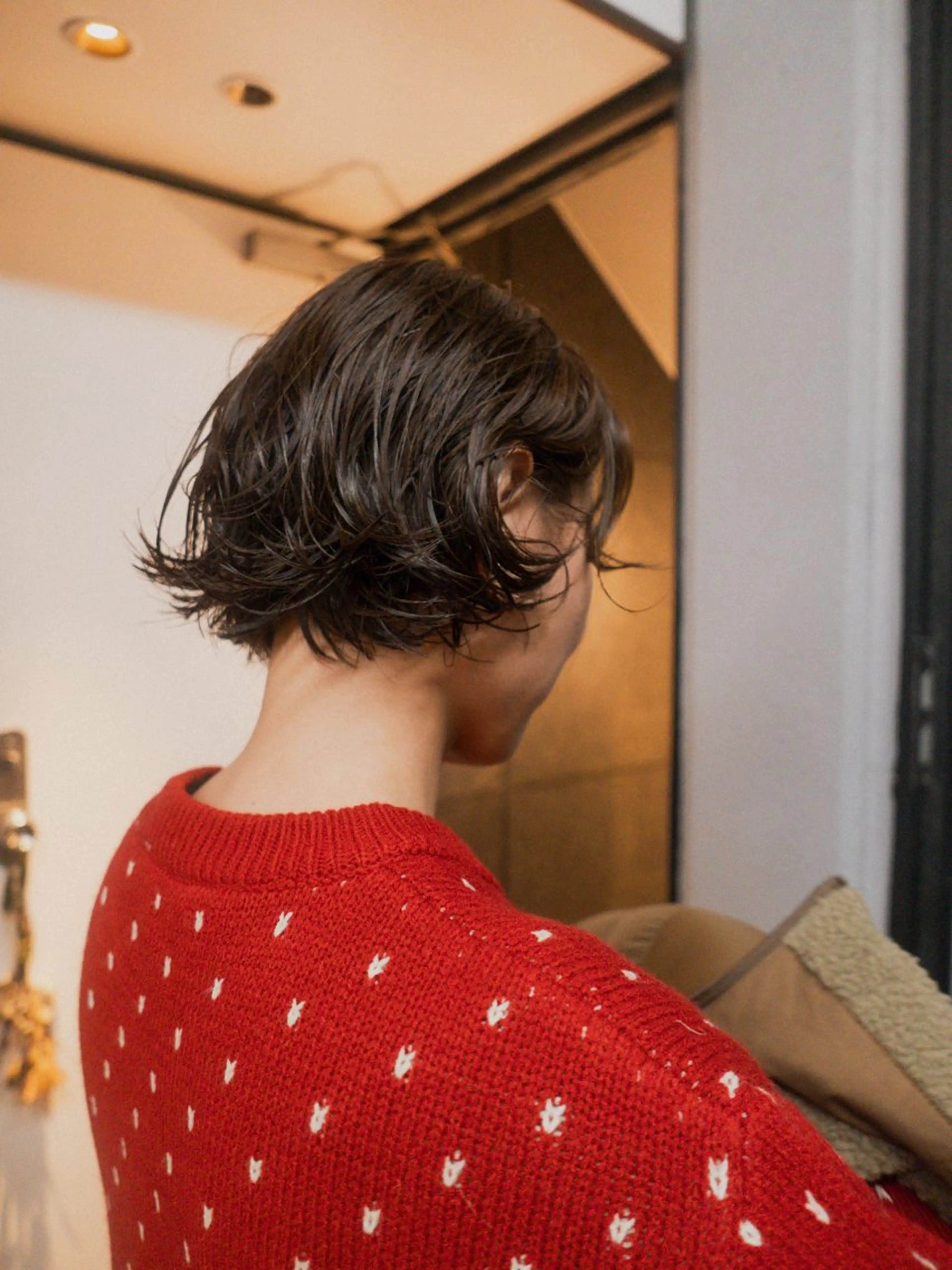 ショート カラー パーマ ボブ トリートメント ニュアンスパーマ カット ヘアカラー パーマ トリートメント 🌿ボブ パーマ高橋啓太🌿のヘアスタイル