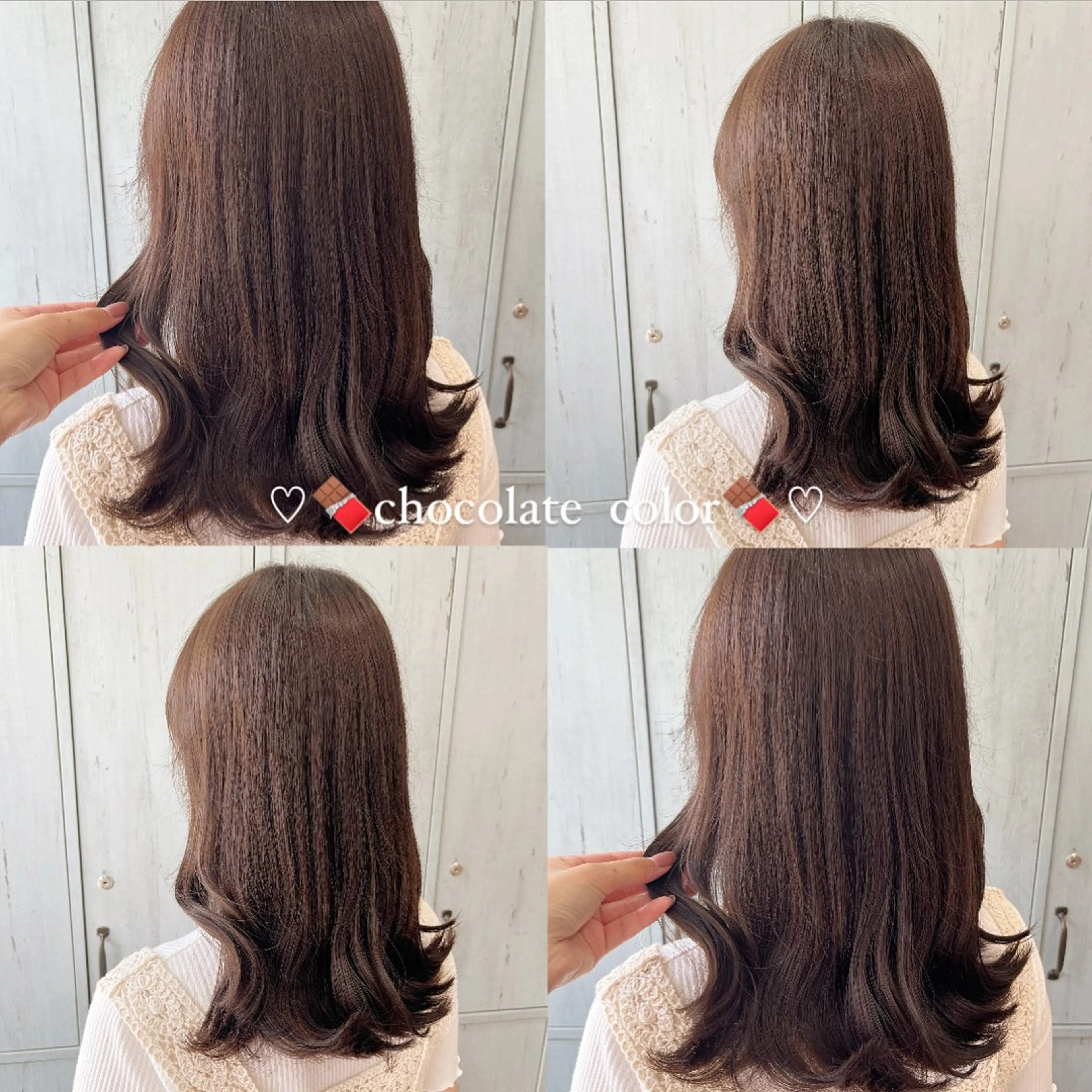 ミディアム カット ヘアカラー 顔周りカット/ 似合わせ/momo/のヘアスタイル