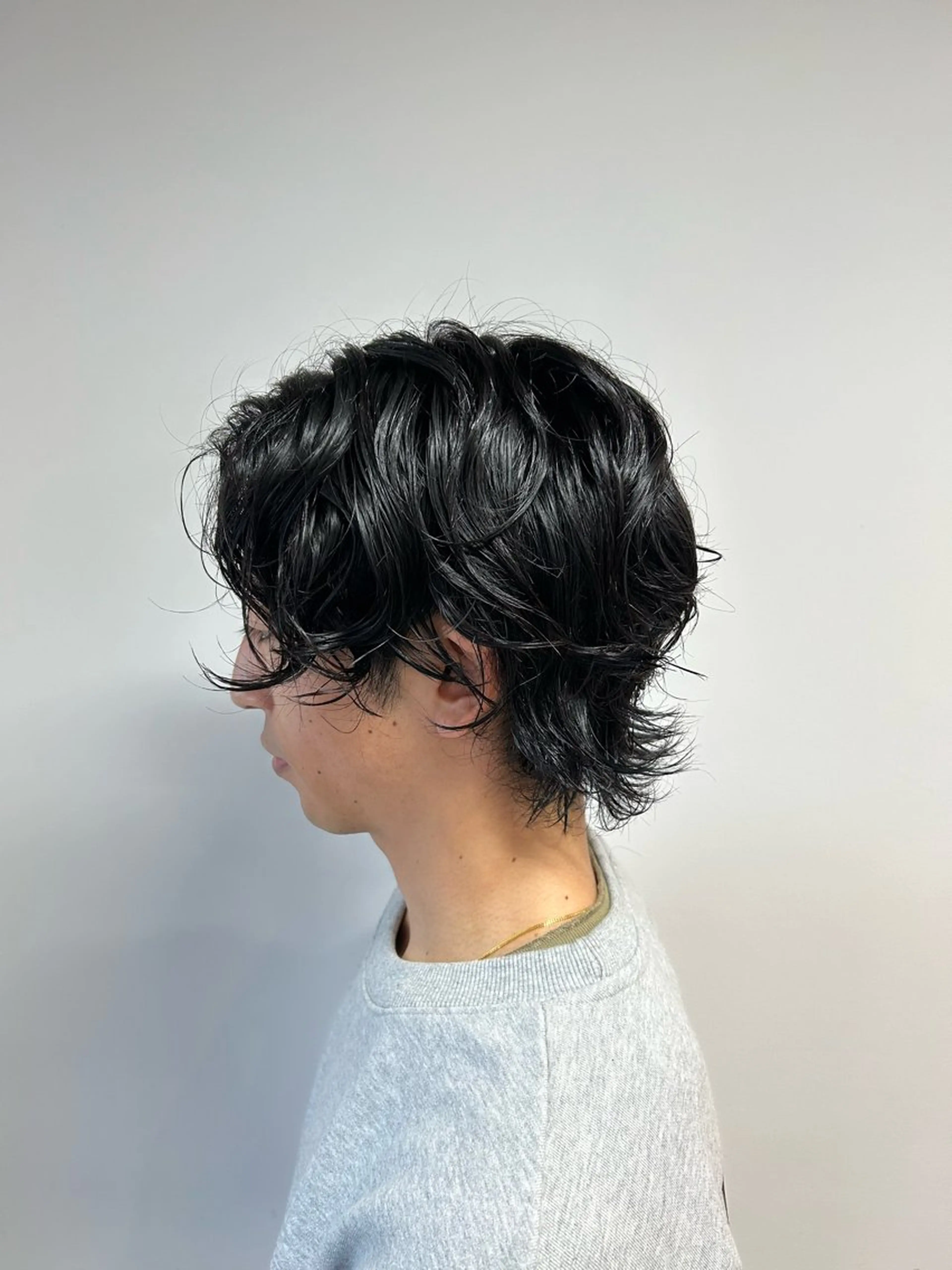ミディアム カット パーマ 相澤 拳のヘアスタイル