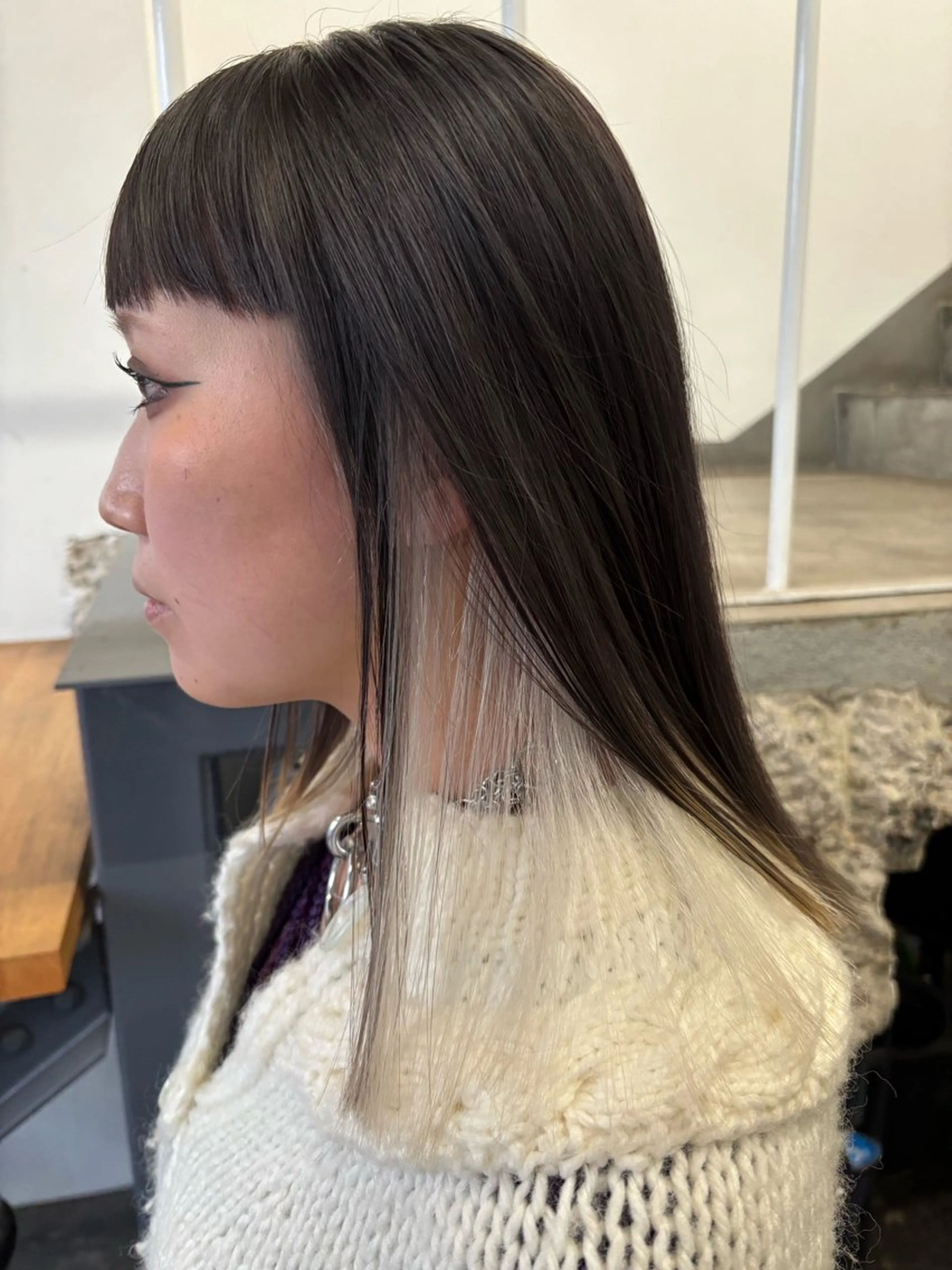 ロング カラー インナーカラー Haircraft 長岡琉菜のヘアスタイル