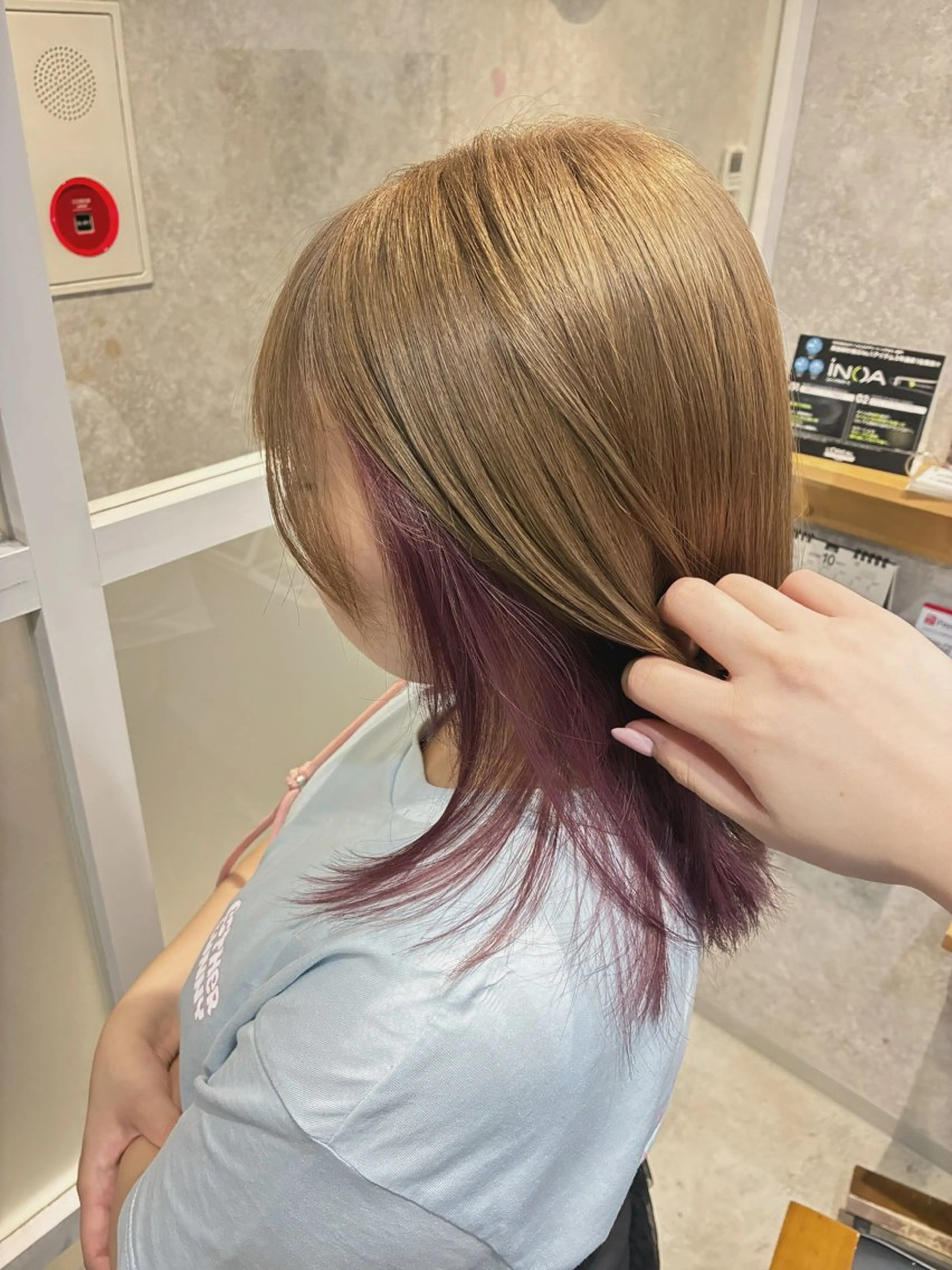 ミディアム ヘアカラー ブリーチモデル募集 ʟᴇɪ.れいのヘアスタイル