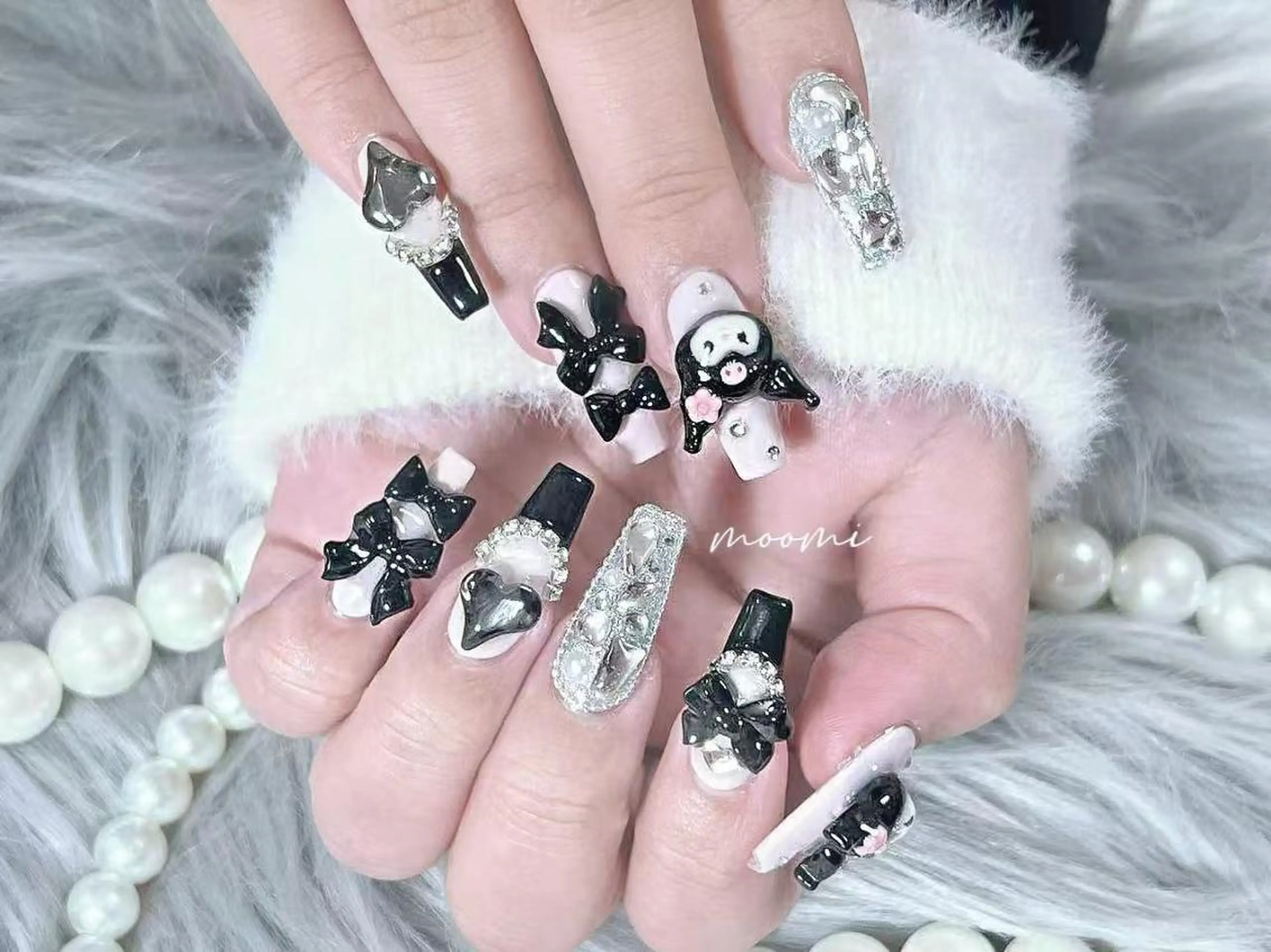 ネイル 長さ出し ジェルネイル グラデーション 韓国ネイル マグネットネイル moomi nail スカルプ専門のネイルデザイン