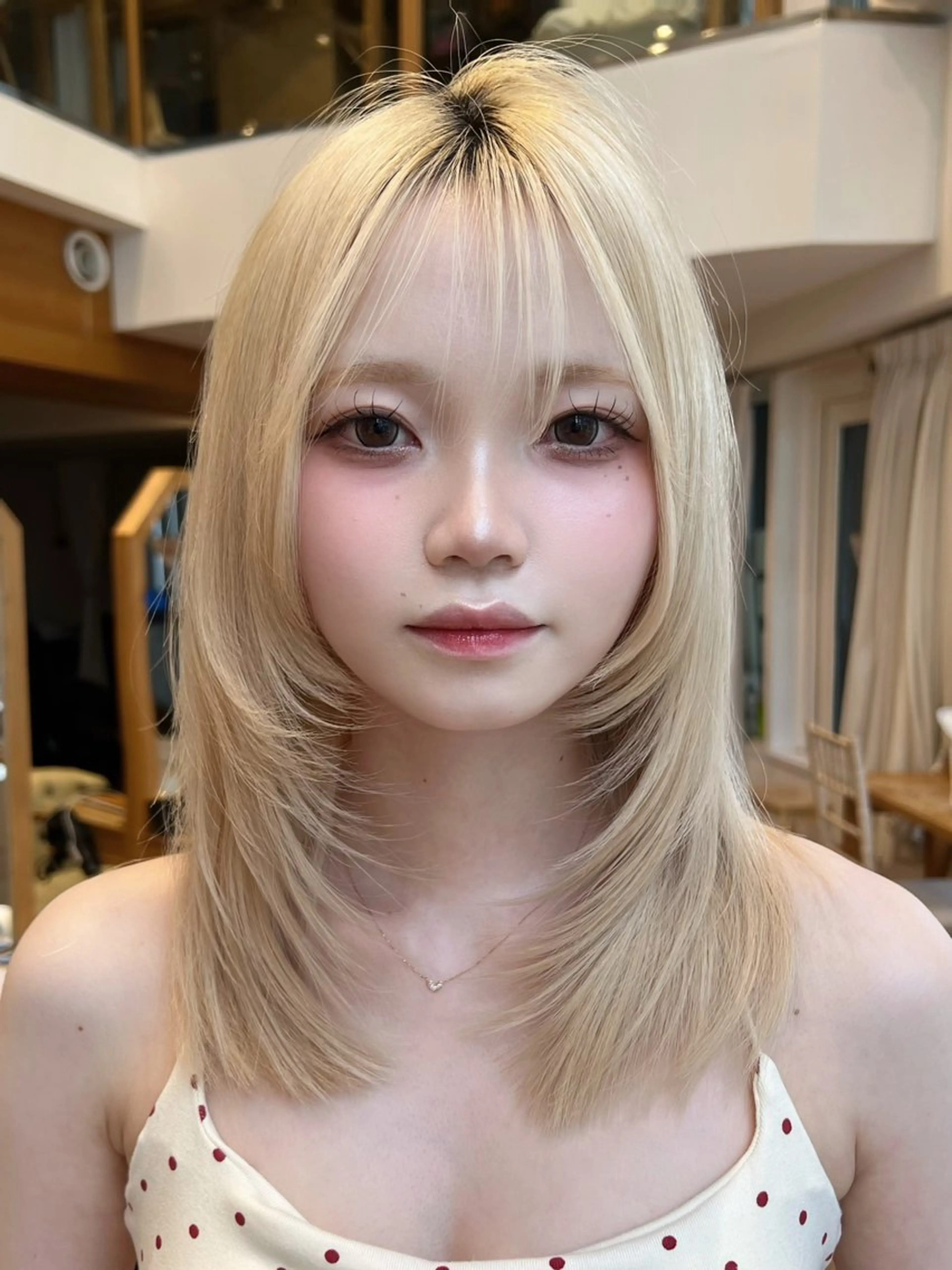 ミディアム カラー レイヤーカット ヘアカラー 望月威吹/表参道/レ イヤー/似合わせのヘアスタイル