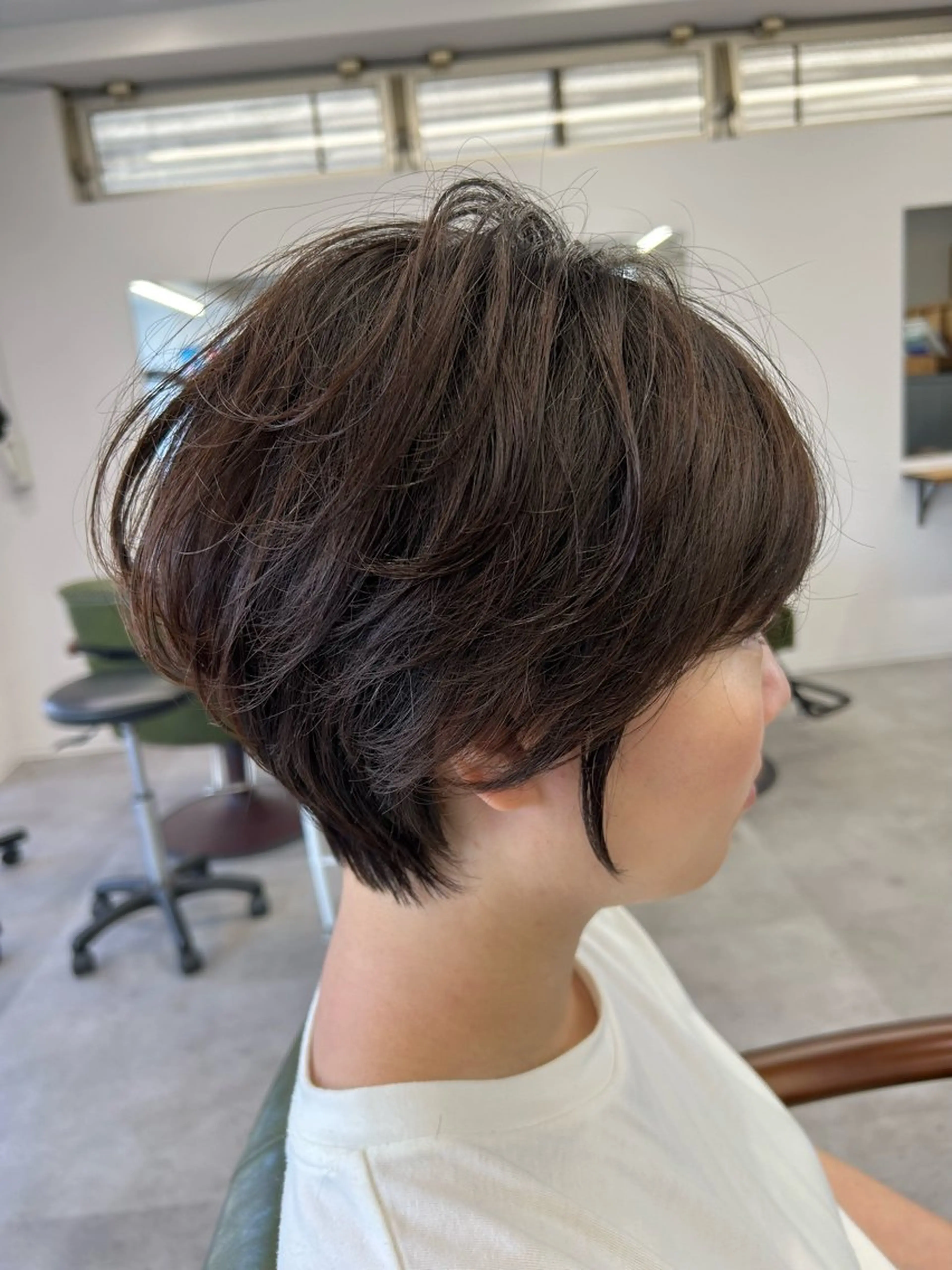 ショート カラー 丸みショート ショートヘア カット ヘアカラー トリートメント SHAFT Ieiriのヘアスタイル