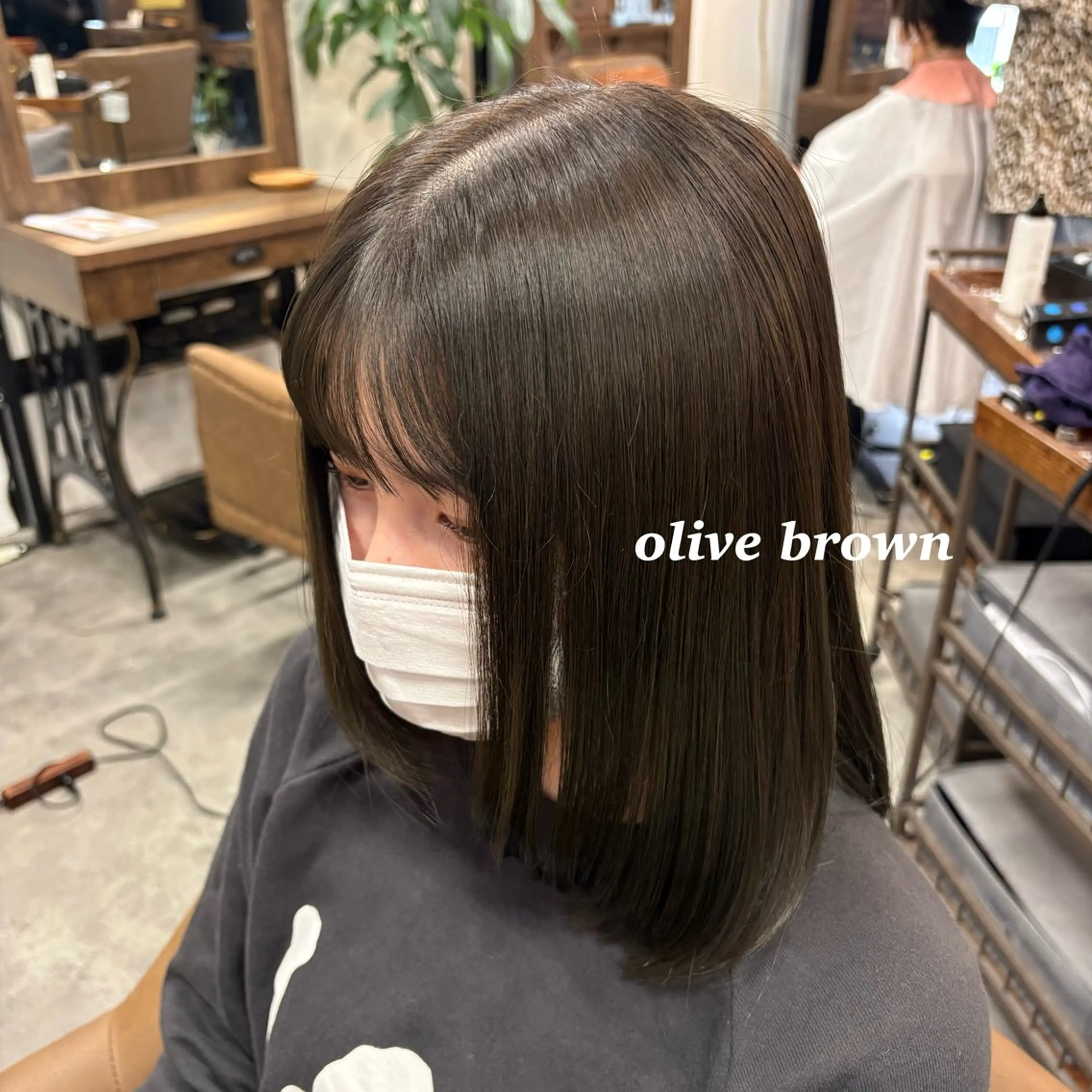 ミディアム カラー ブラウンカラー 透明感カラー オリーブブラウン ヘアカラー 🫧透明感カラー 槇野🫧のヘアスタイル