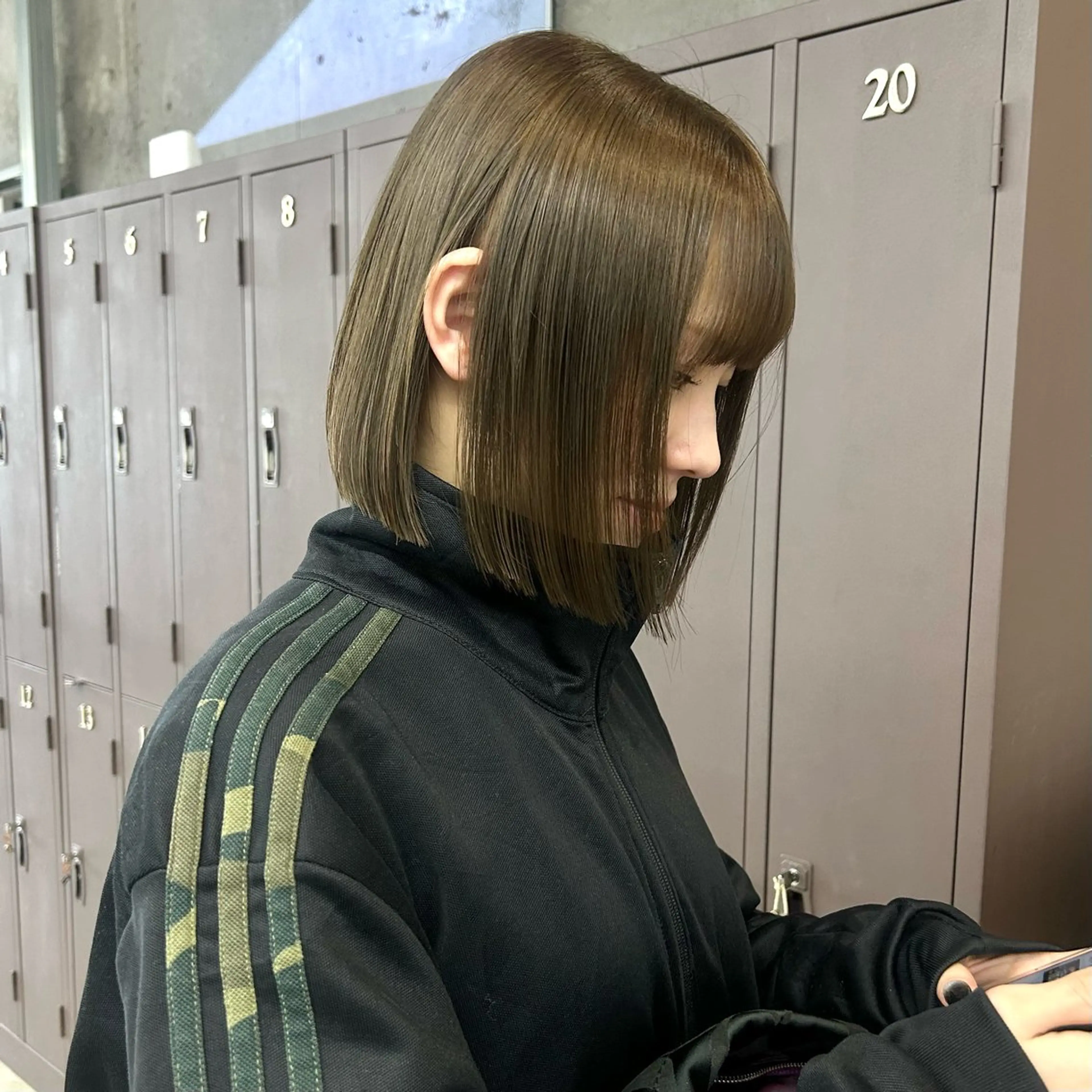 ミディアム カラー 透明感カラー ヘアカラー 伊藤ほのか /パーマ/オリーブのヘアスタイル