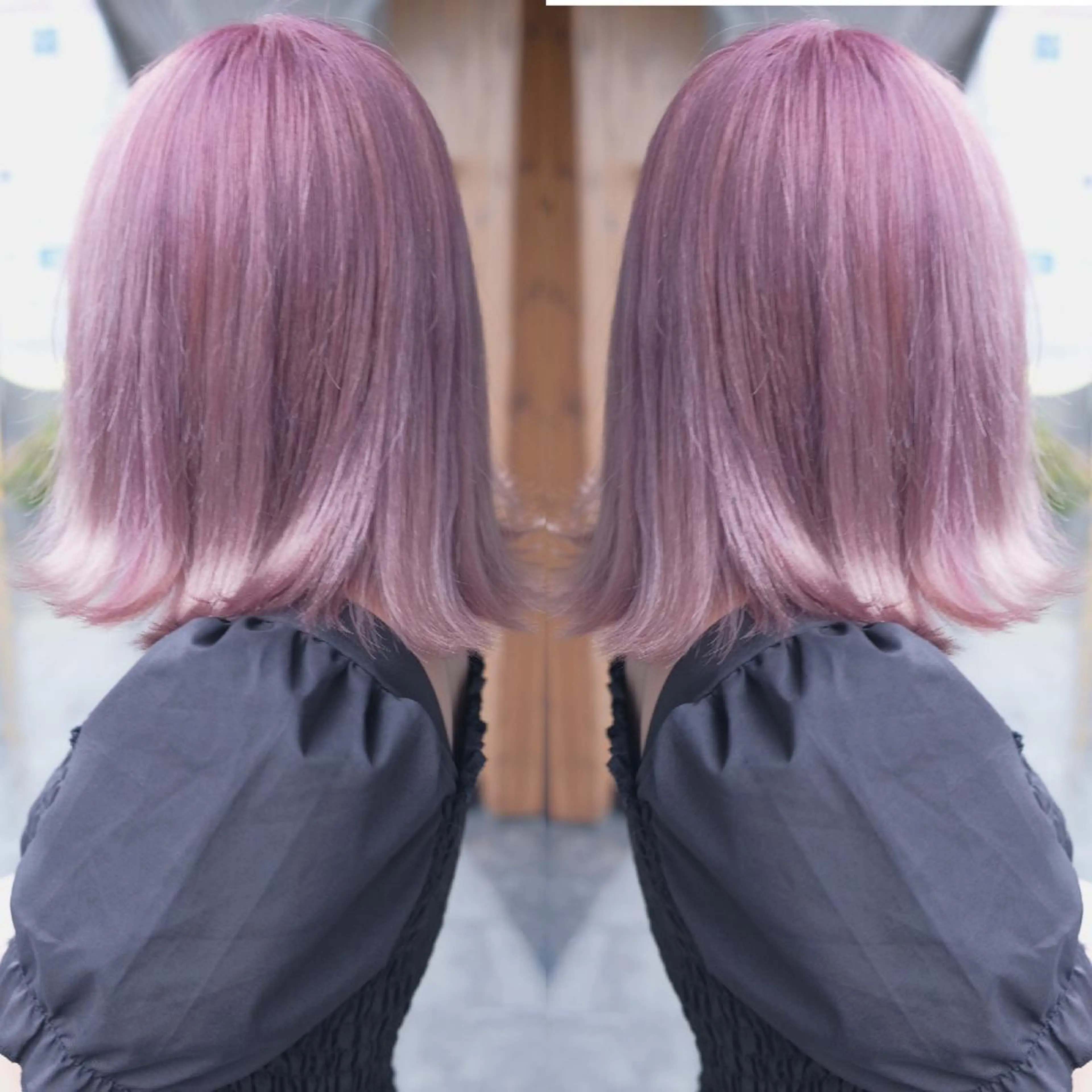 セミロング カラー ヘアアレンジ ブリーチ カット ヘアカラー 竹内啓太 ボブのヘアスタイル