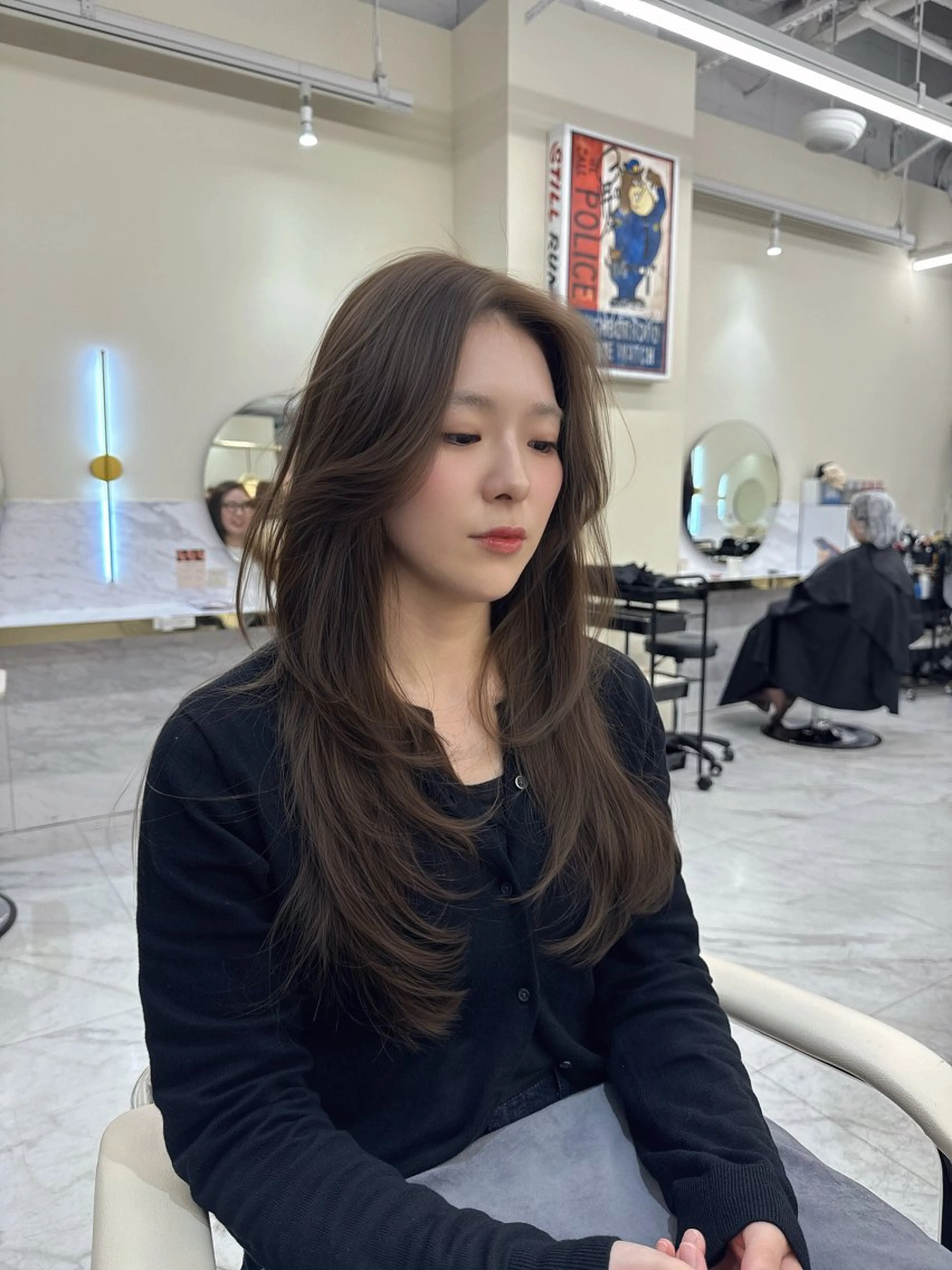 ロング カラー ヘアアレンジ 韓国風ヘア レイヤーカット 小顔カット カット ヘアカラー トリートメント 髪質改善特化 🫧松野力也のヘアスタイル