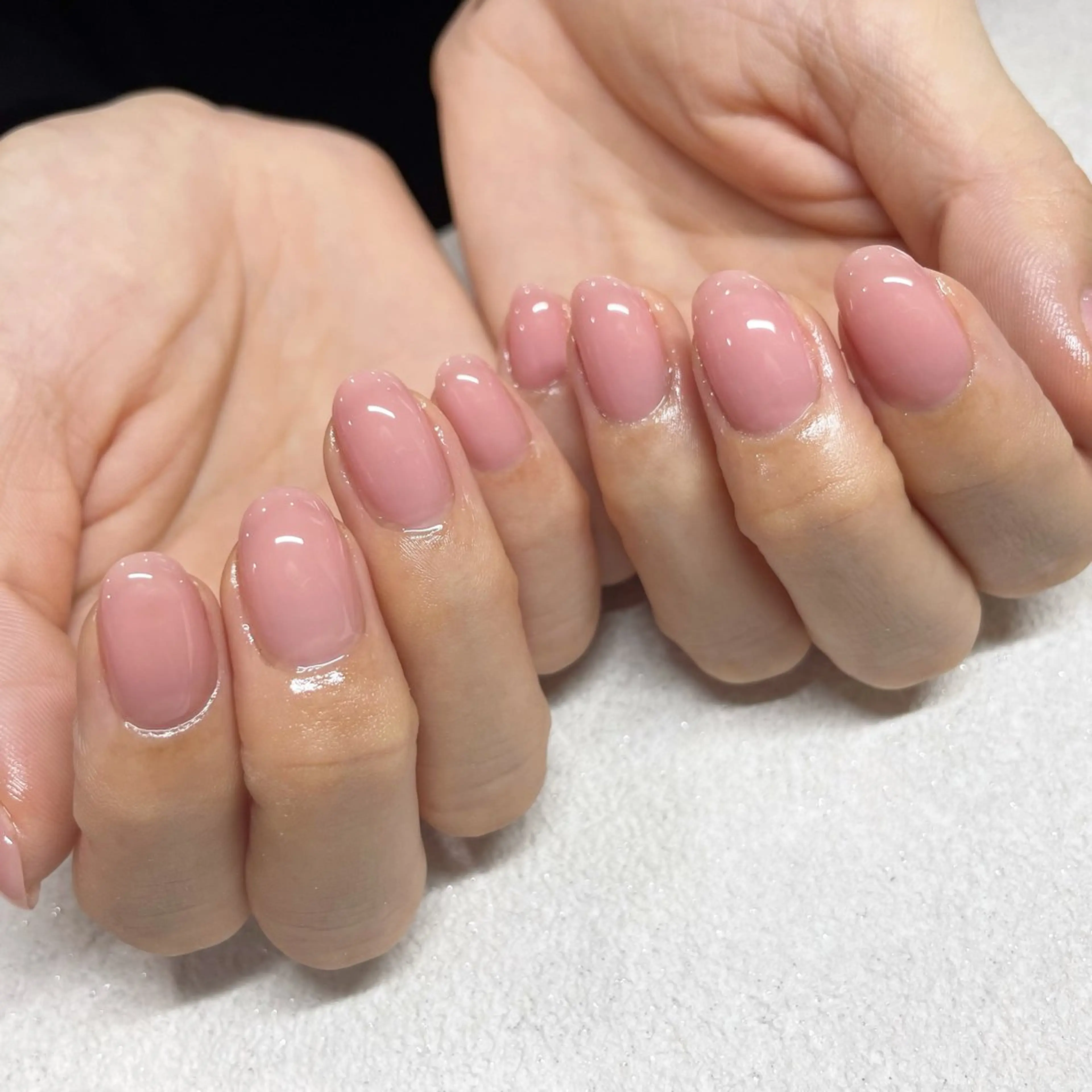 ネイル クリアネイル ピンク パラジェルサロン 大人女性が通うサロンのネイルデザイン