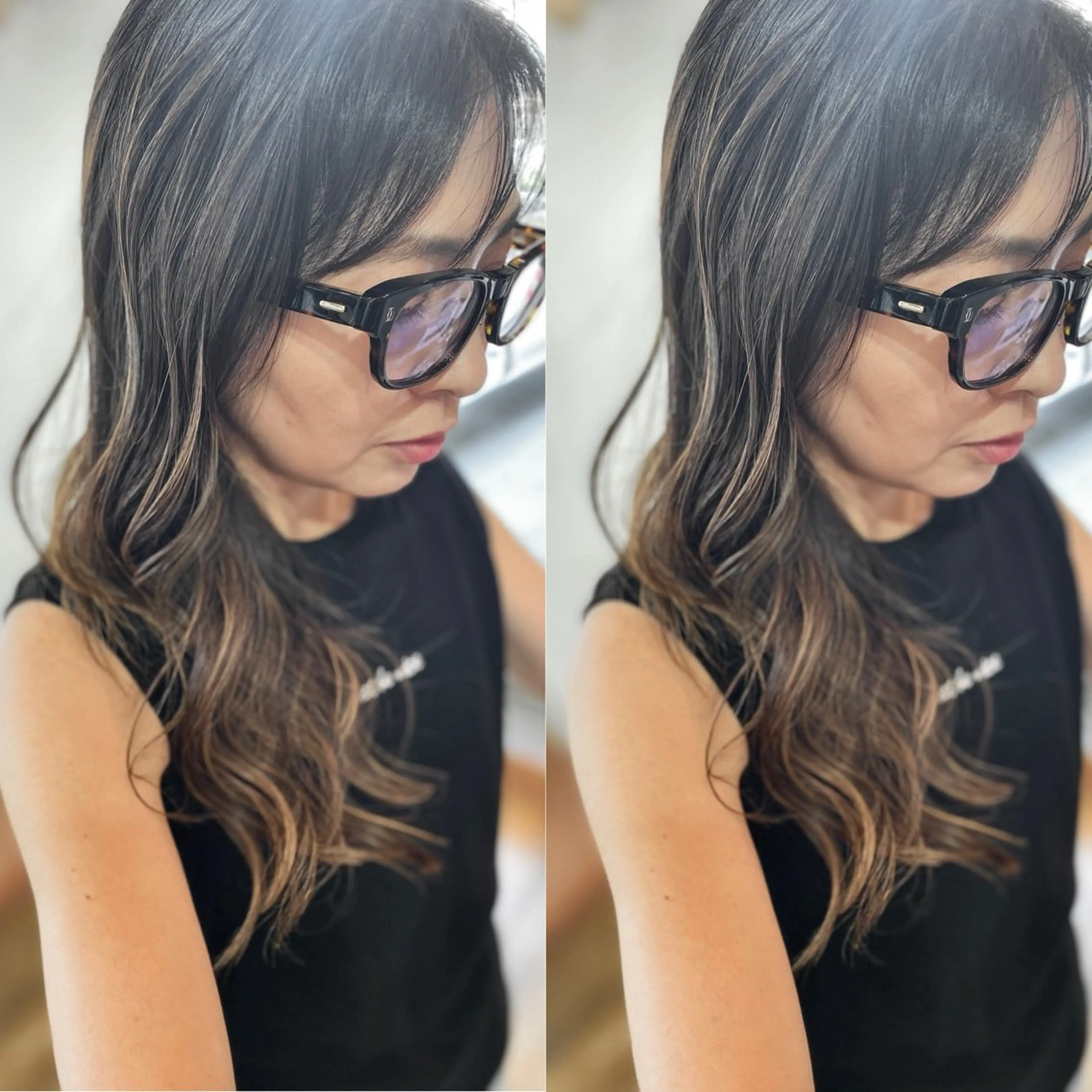 セミロング ハイライト カット ヘアカラー 木村丈晴✂️ご来店 お待ちしてます😊のヘアスタイル