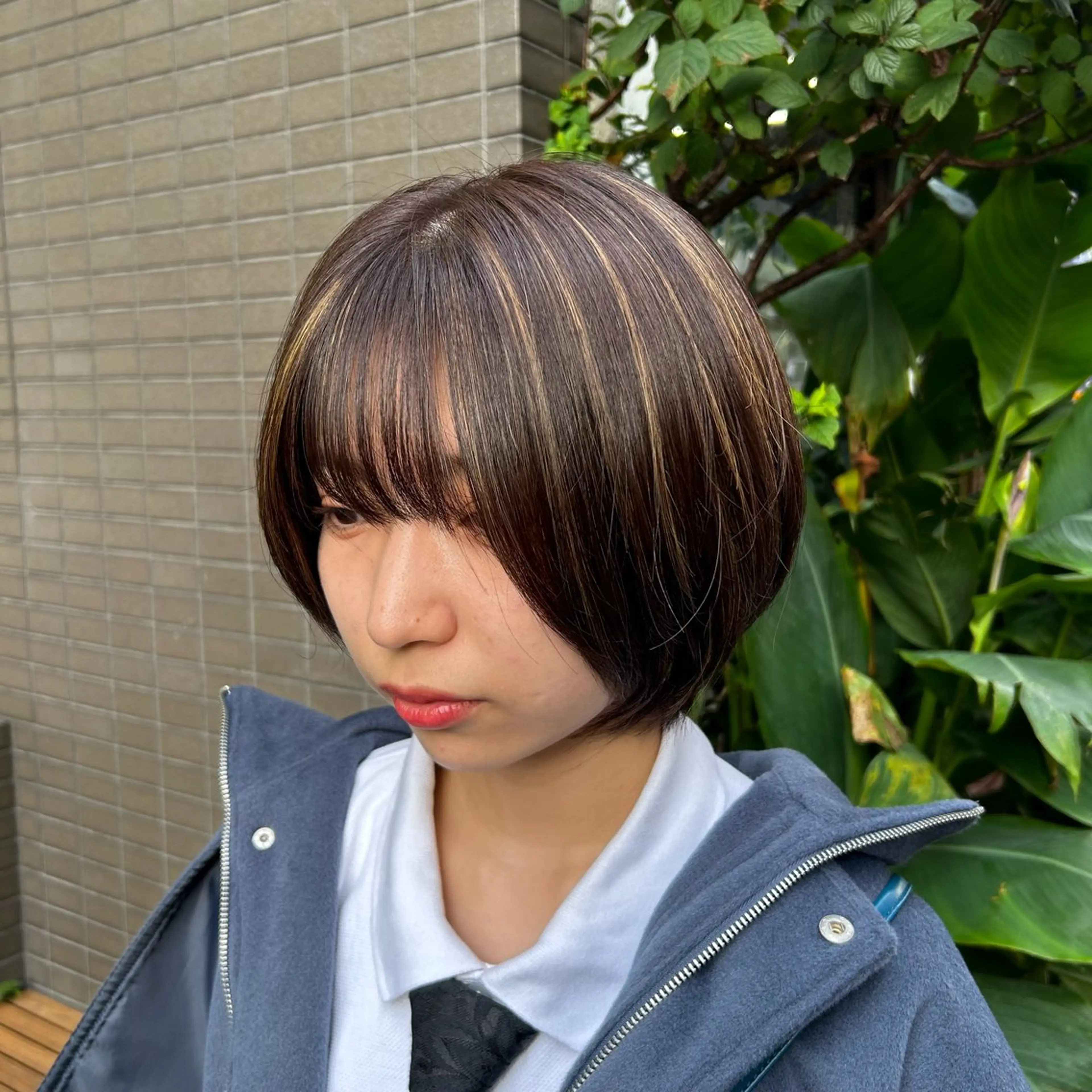 ショート カラー ヘアアレンジ ショートボブ ハイライトカラー ボブ ハイライト ショートヘア 🧶ブリーチカラー TERU🧶の眉毛・アイブロウイメージ