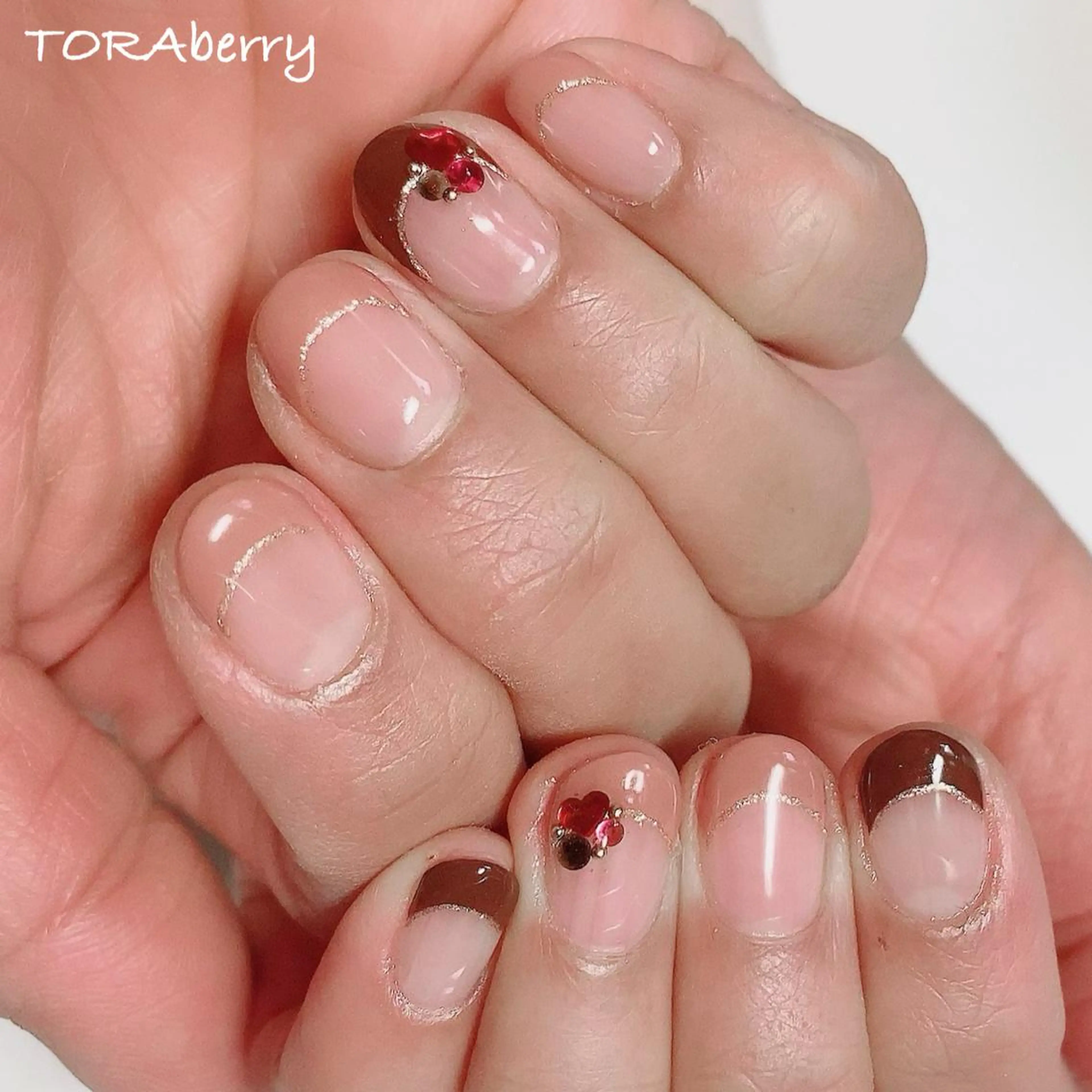 ネイル バレンタイン ハンドネイル ネイリスト なつみのネイルデザイン