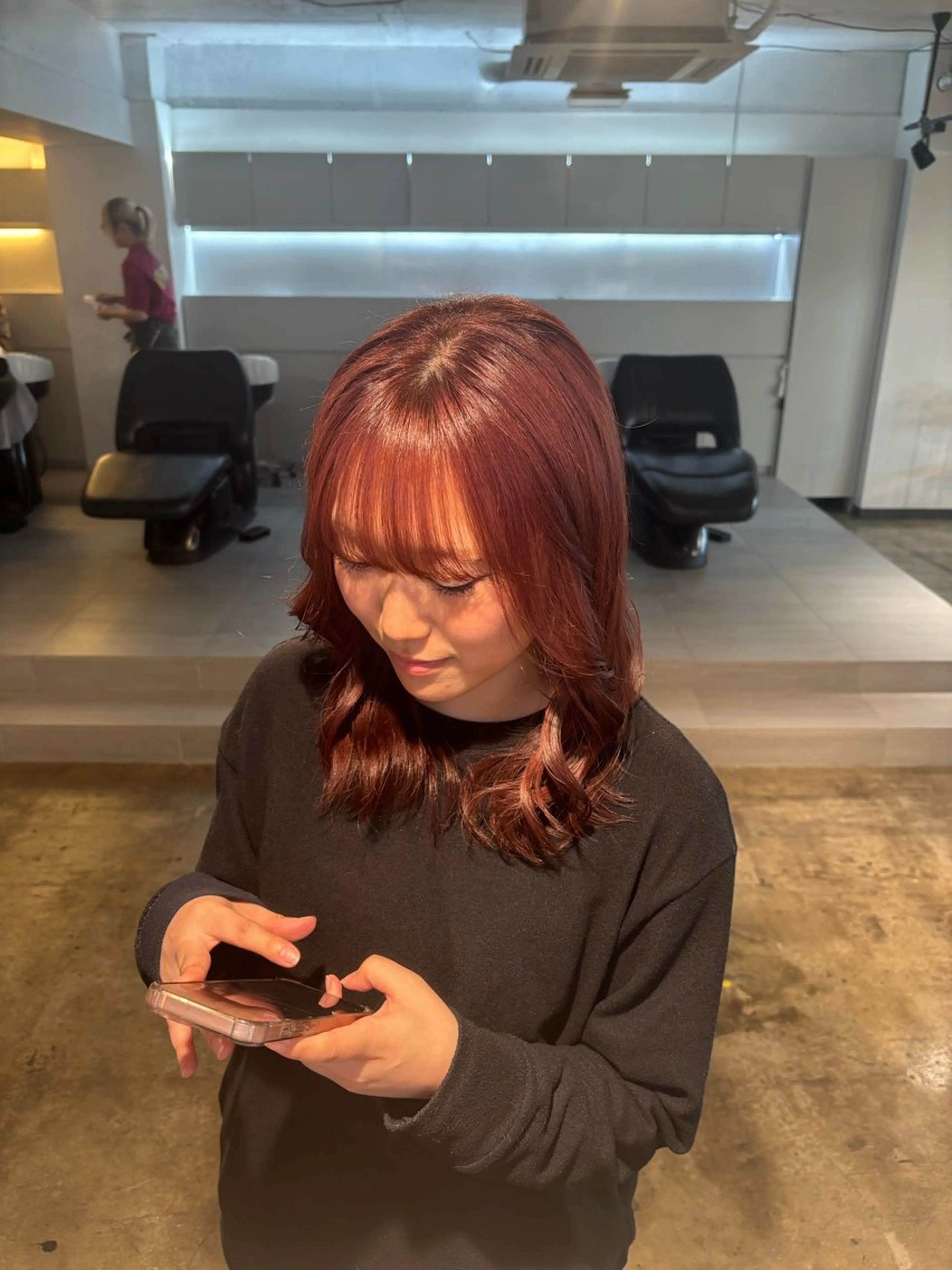 セミロング カラー ブリーチ ブラウンカラー 透明感カラー ブリーチなしカラー ピンクカラー ヘアカラー トリートメント 🌼ブリーチ/個性派 ヘアセットMei🌼のヘアスタイル